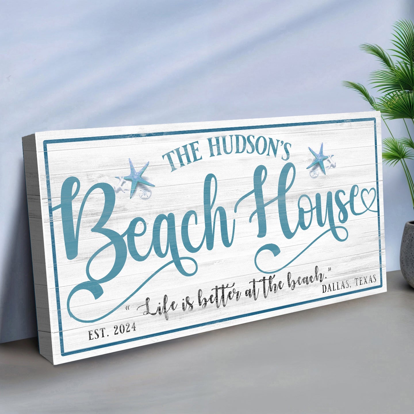 Personalized Beach House Sign II on sale at MyriadMart
