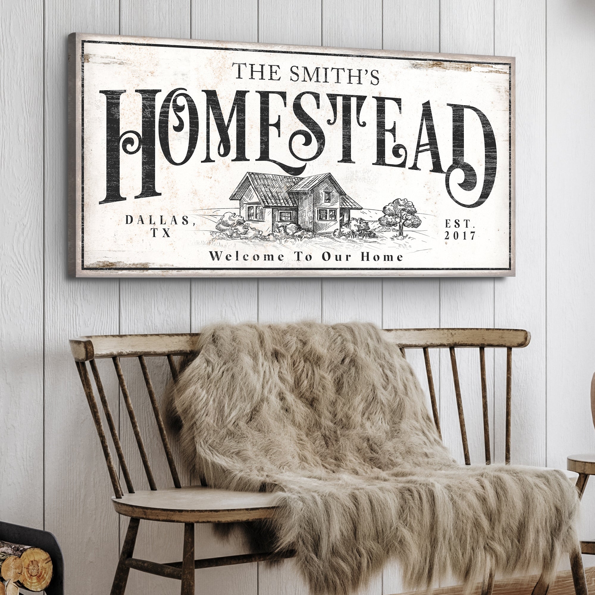 Vintage Homestead Sign II on sale at MyriadMart