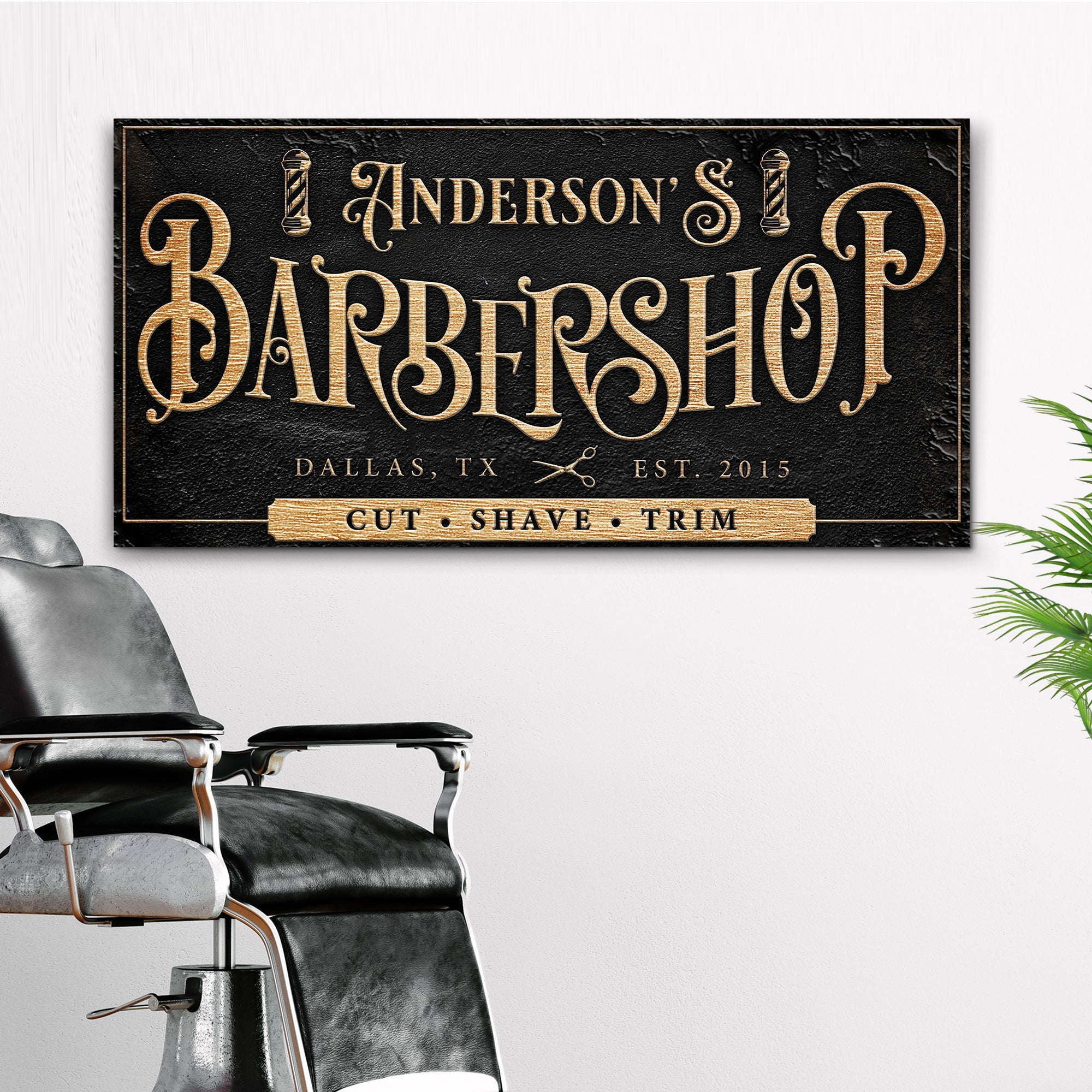 Personalized Barbershop Sign on sale at MyriadMart