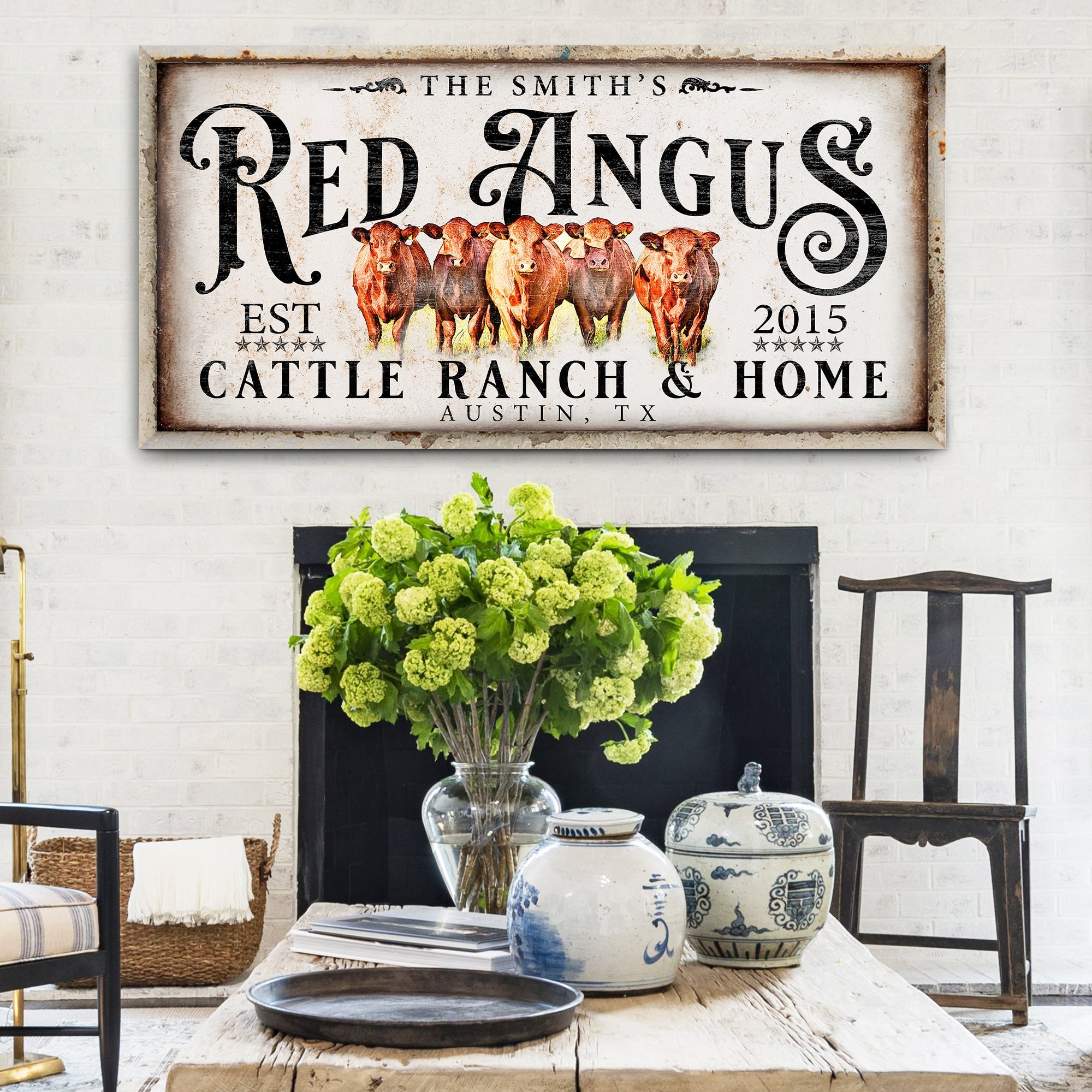 Red Angus Sign II on sale at MyriadMart