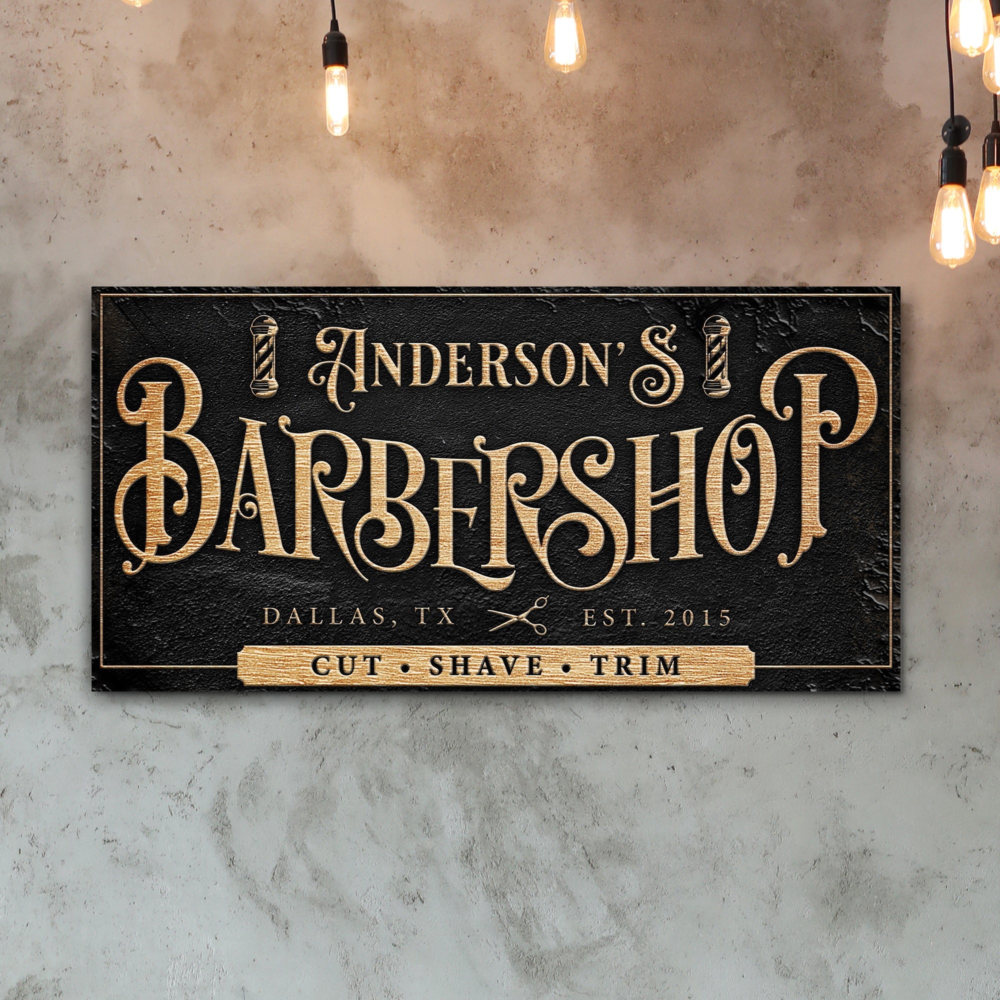 Personalized Barbershop Sign on sale at MyriadMart
