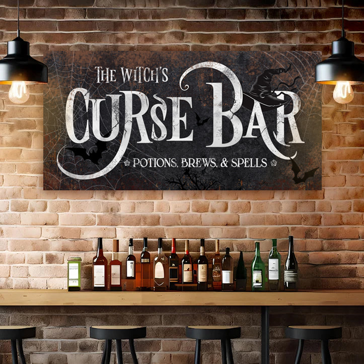 The Witch's Curse Bar Halloween Sign III on sale at MyriadMart