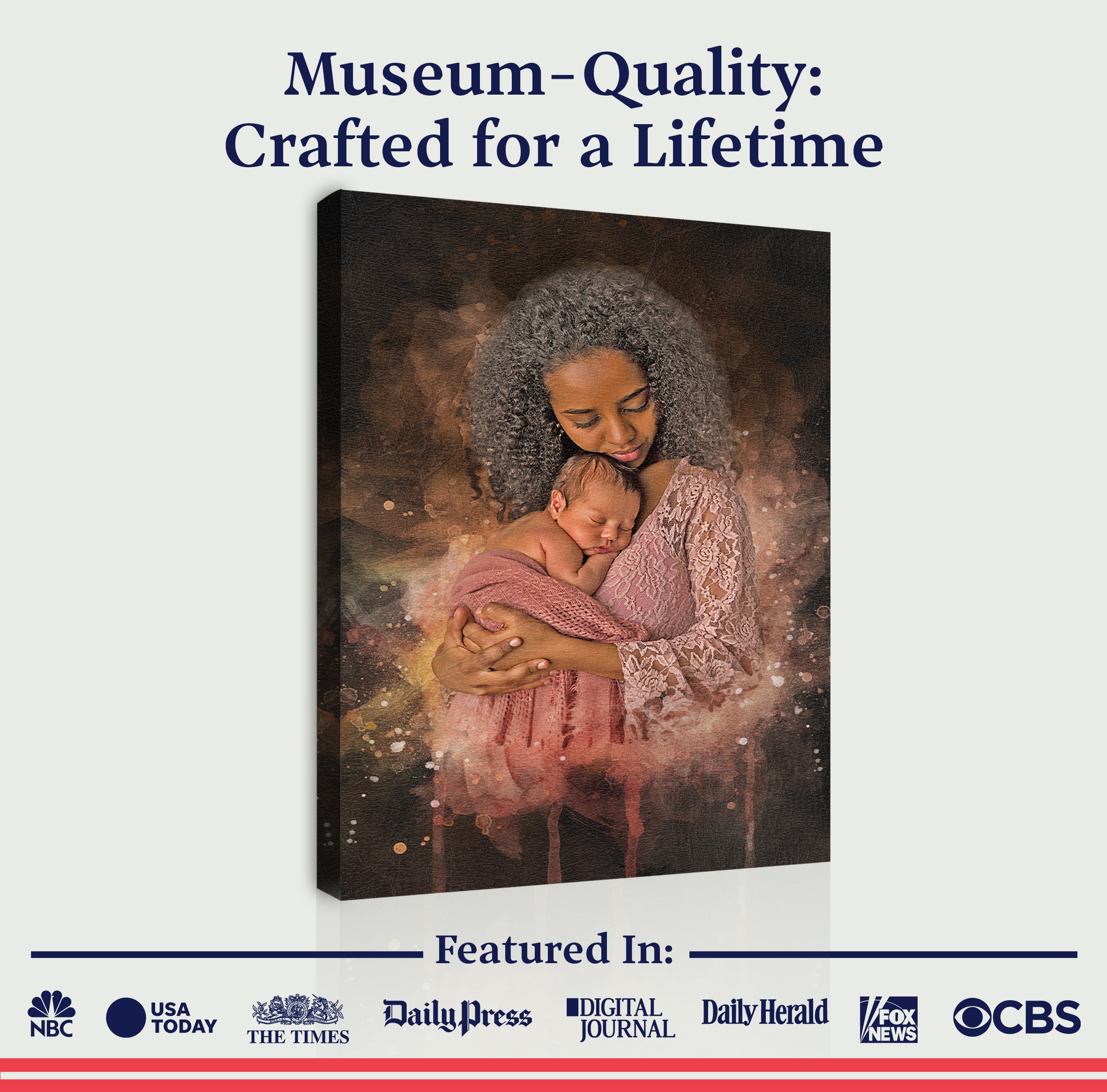 Mother's Day Watercolor Portrait Sign Mother and Child on sale at MyriadMart