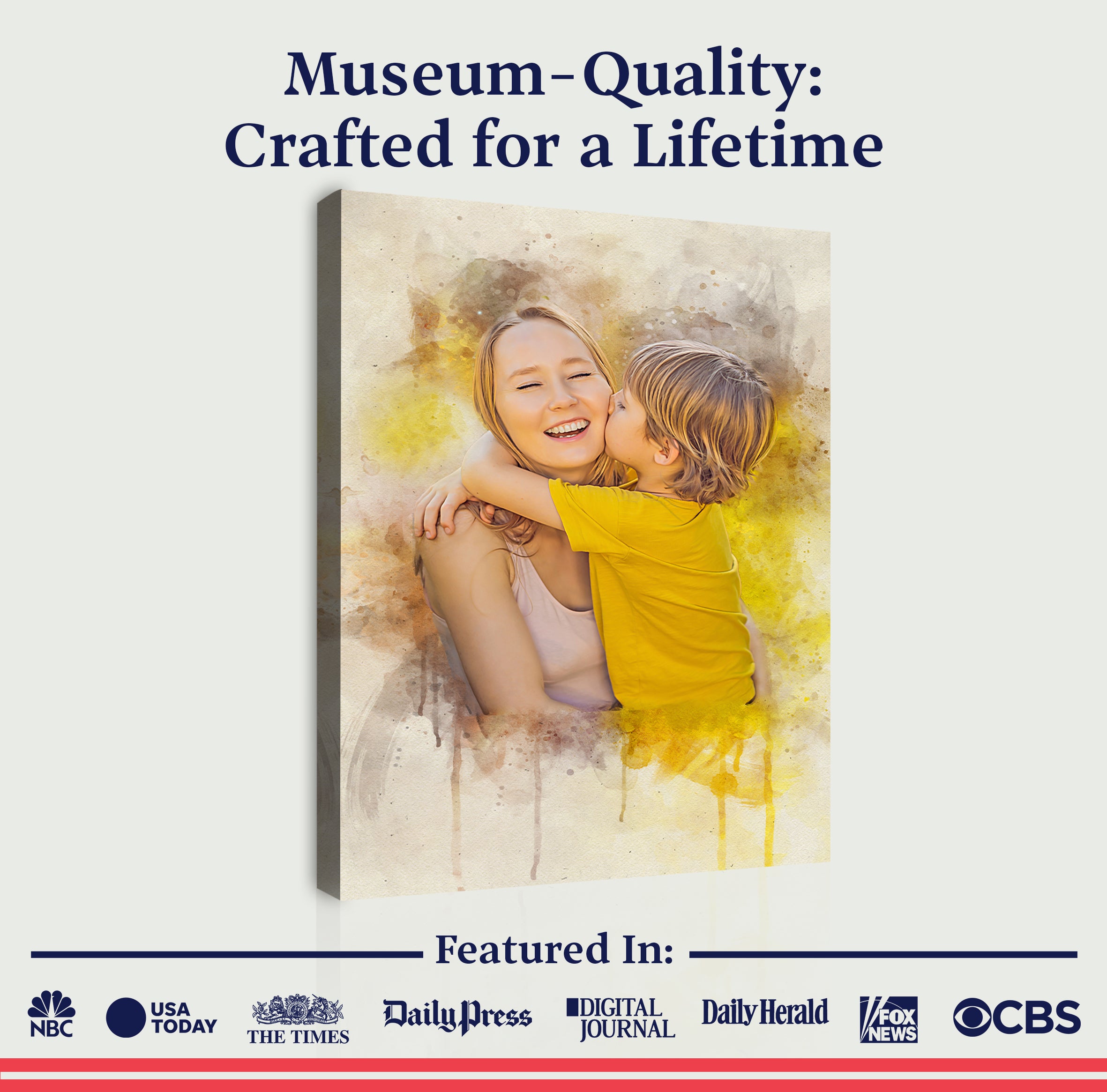 Mother's Day Watercolor Sign Mother and Child on sale at MyriadMart