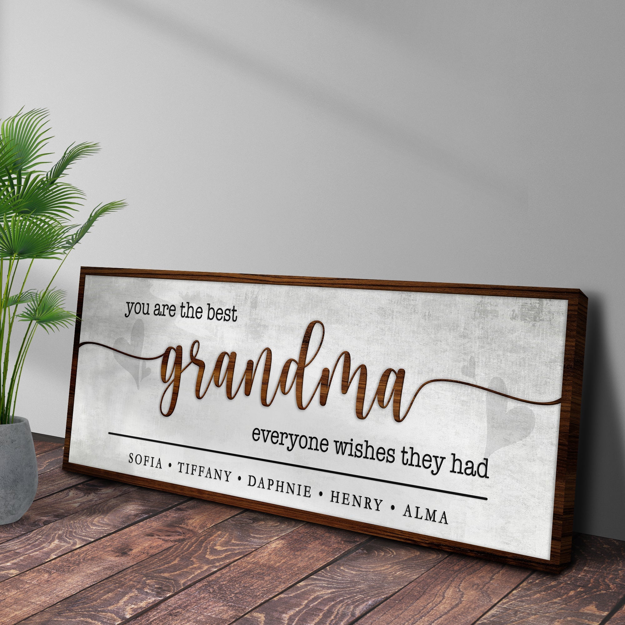 Personalized Mothers Day Gift for Grandma Sign II on sale at MyriadMart
