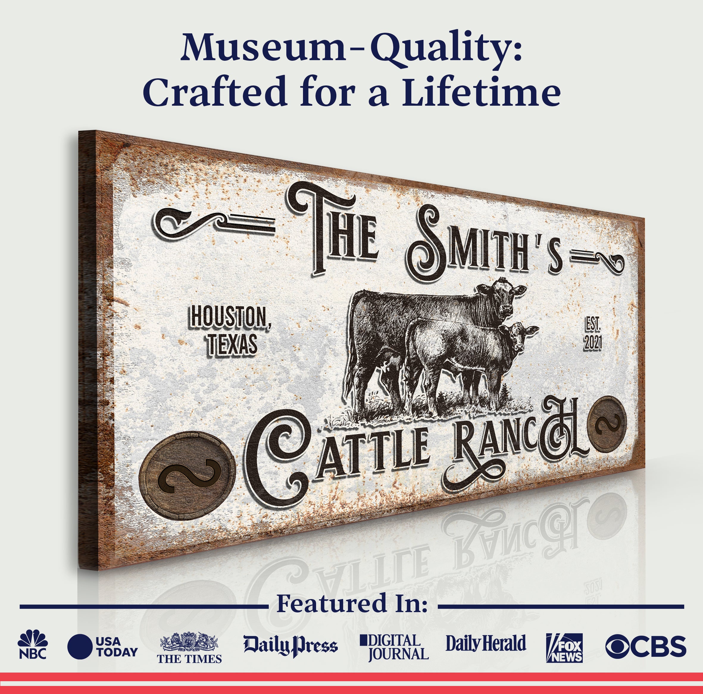 Branded Cattle Ranch Sign IV on sale at MyriadMart