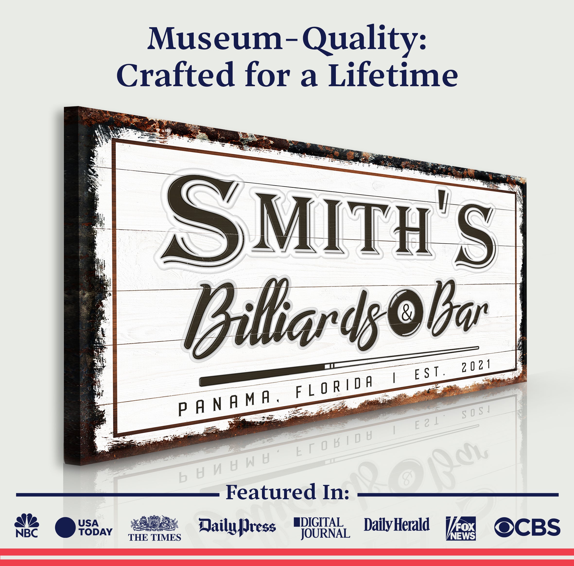 Billiards And Bar Sign on sale at MyriadMart