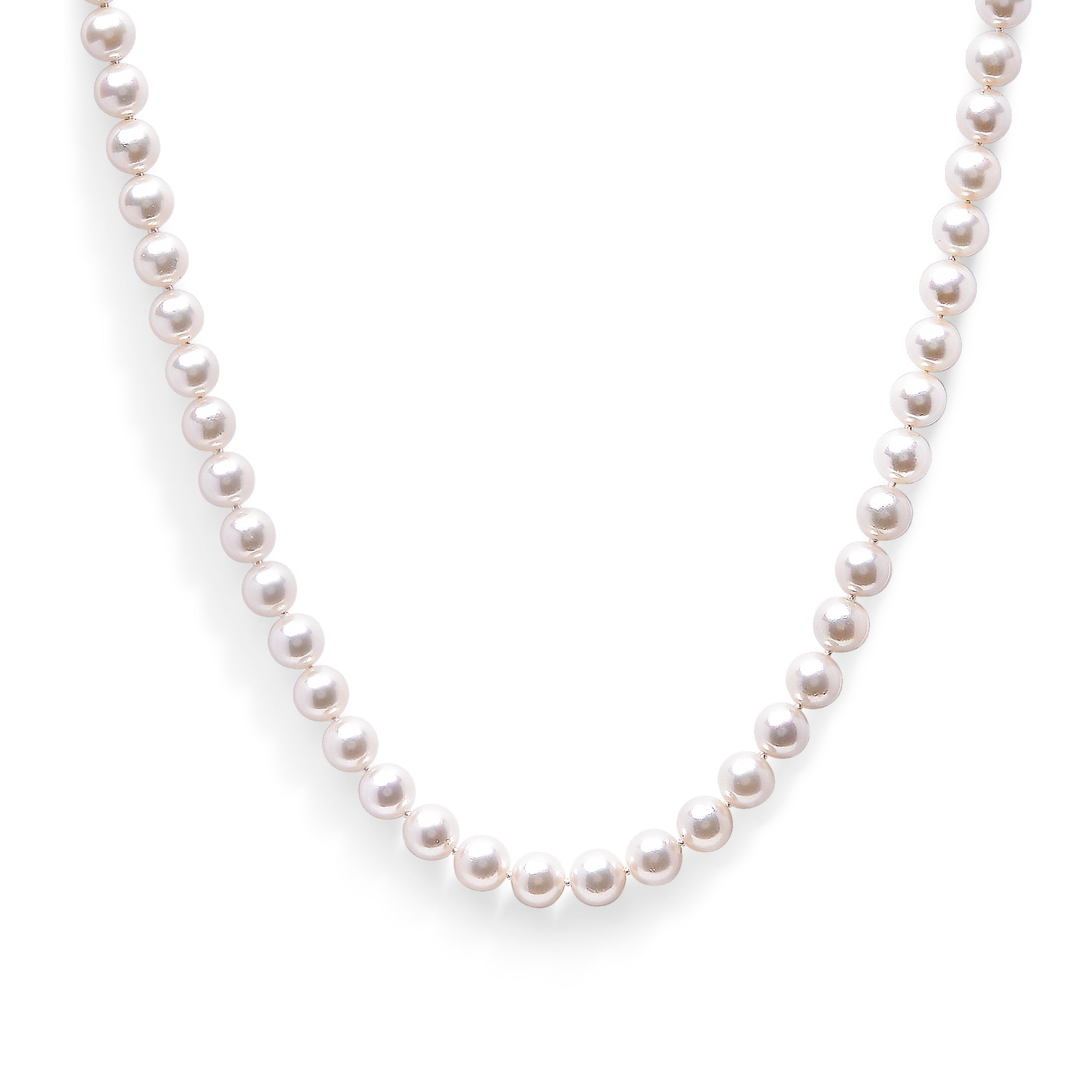 14K Yellow Gold 8.0x8.5mm Akoya Pearl Strand Necklace on sale at MyriadMart