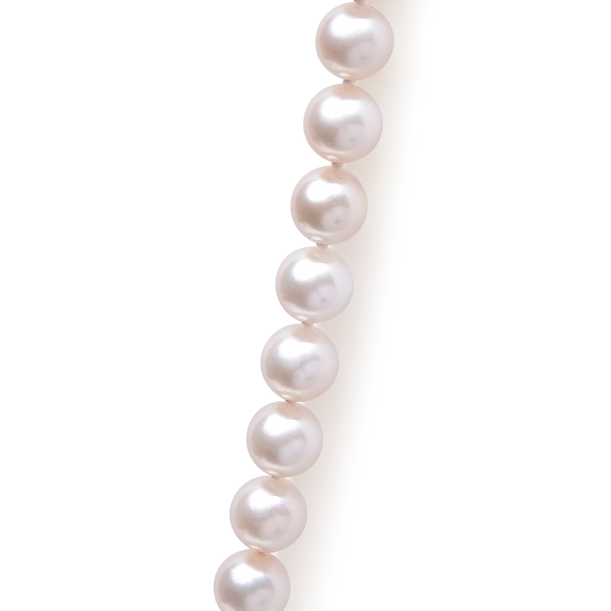 14K Yellow Gold 8.0x8.5mm Akoya Pearl Strand Necklace on sale at MyriadMart