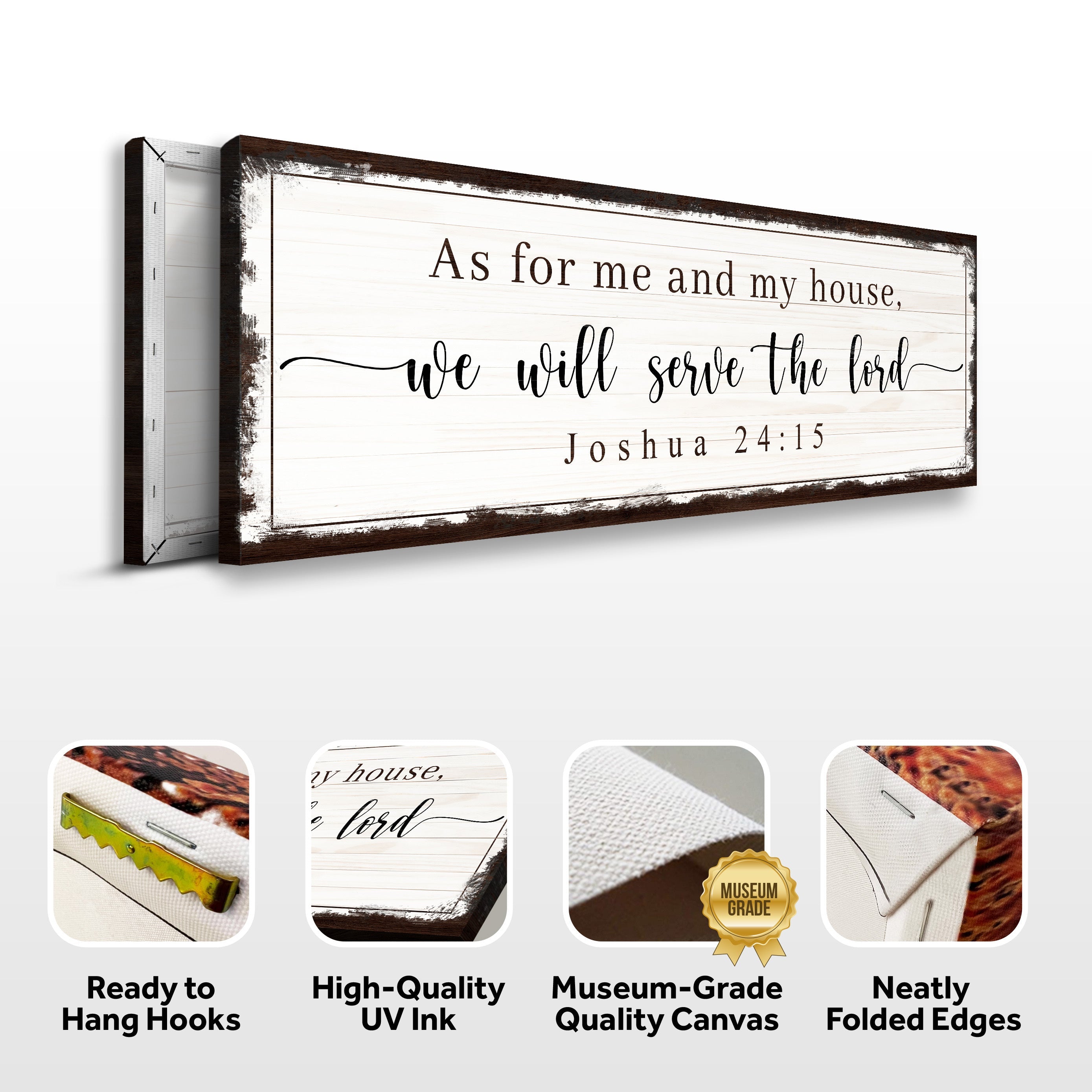 Joshua 24:15 - We Will Serve The Lord Sign on sale at MyriadMart