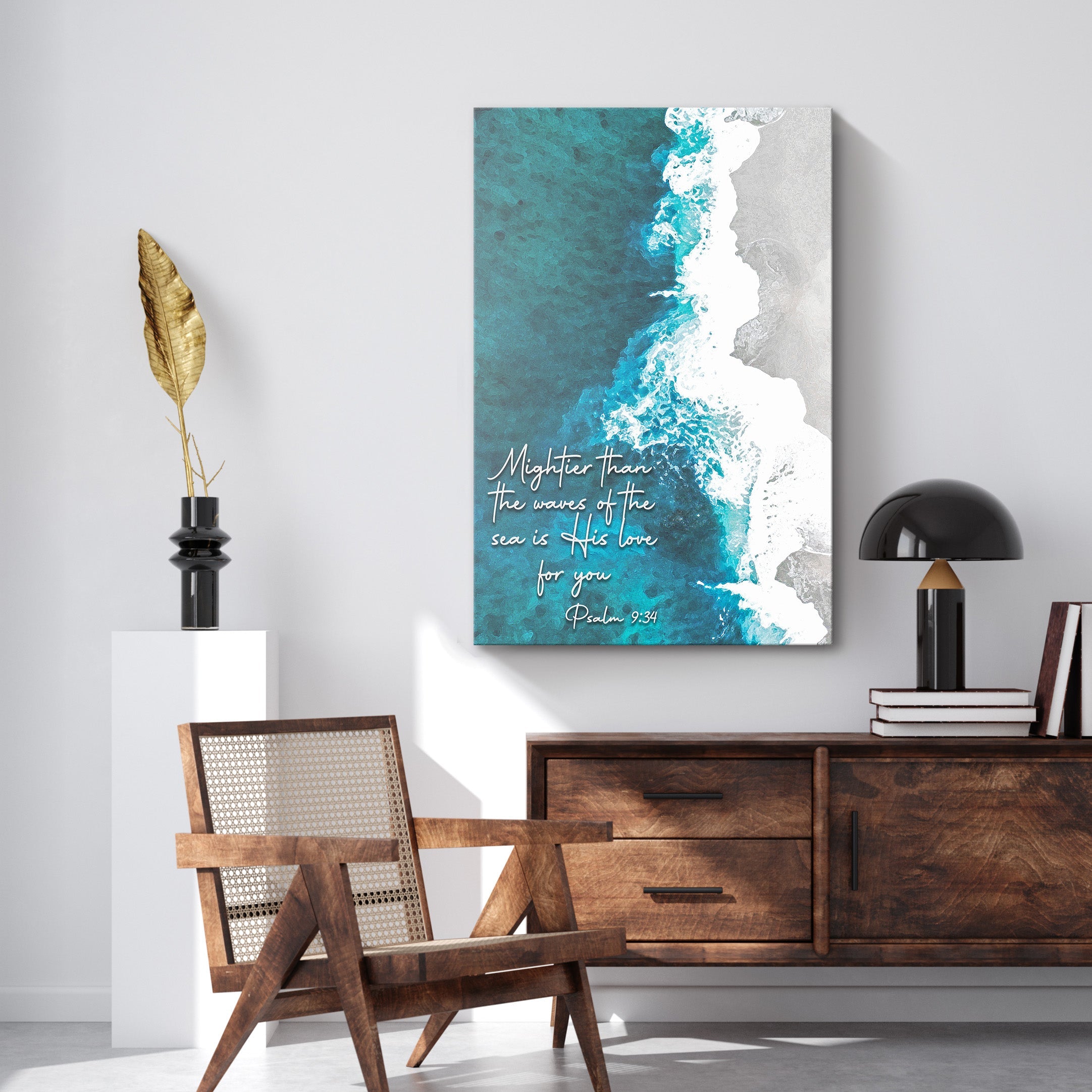Psalm 93:4 - Mightier Than The Waves Sign on sale at MyriadMart