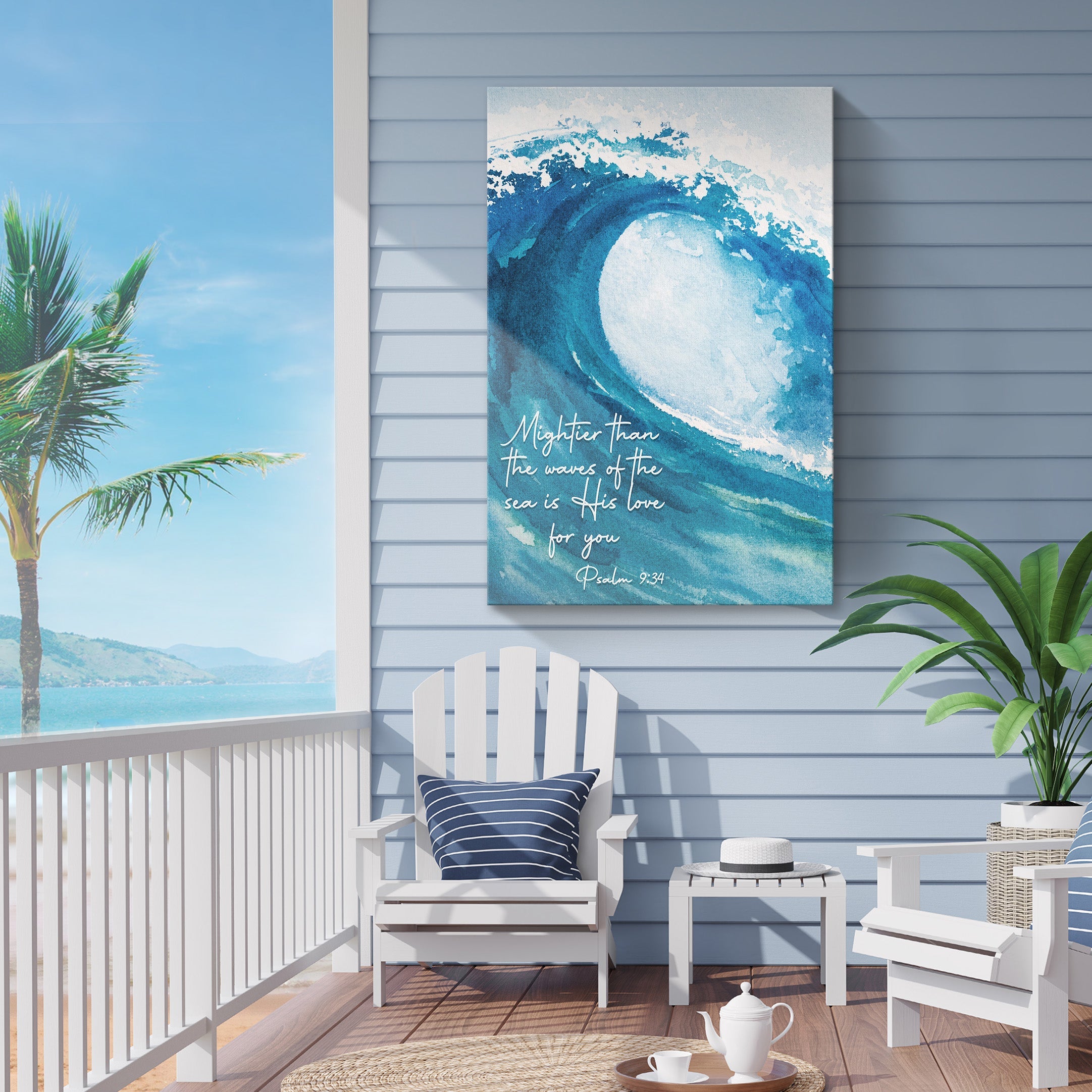 Psalm 93:4 - Mightier Than The Waves Sign on sale at MyriadMart