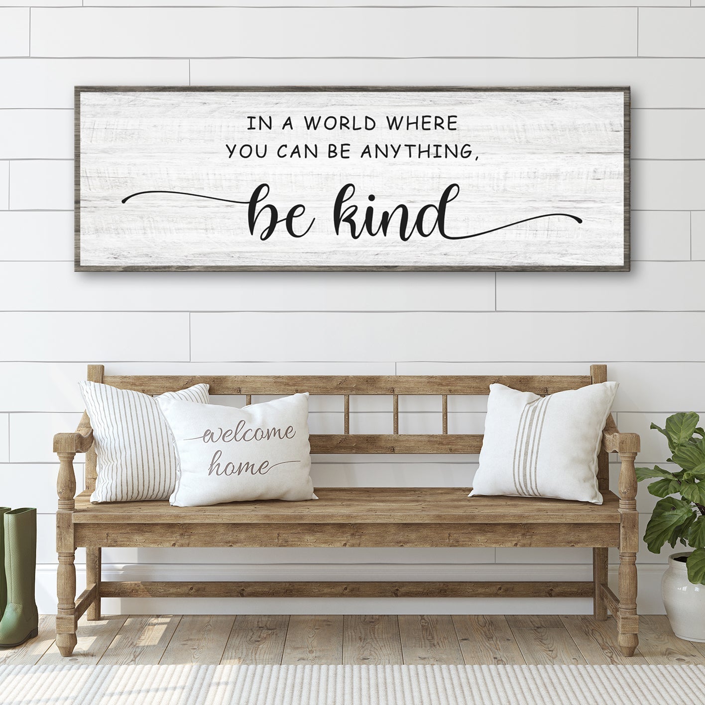 In A World Where You Can Be Anything, Be Kind Sign on sale at MyriadMart
