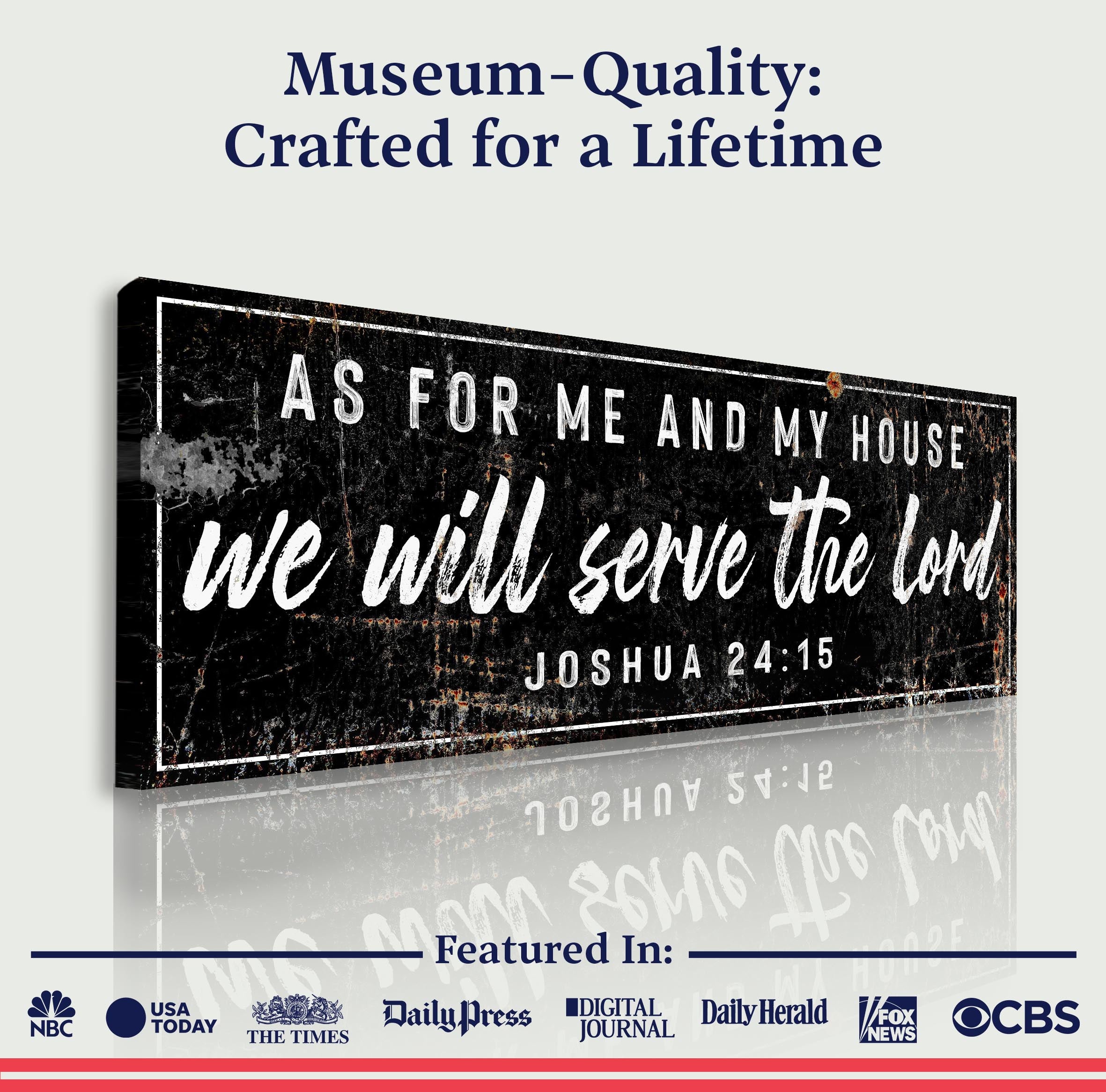 Joshua 24:15 - We Will Serve The Lord Sign VI on sale at MyriadMart