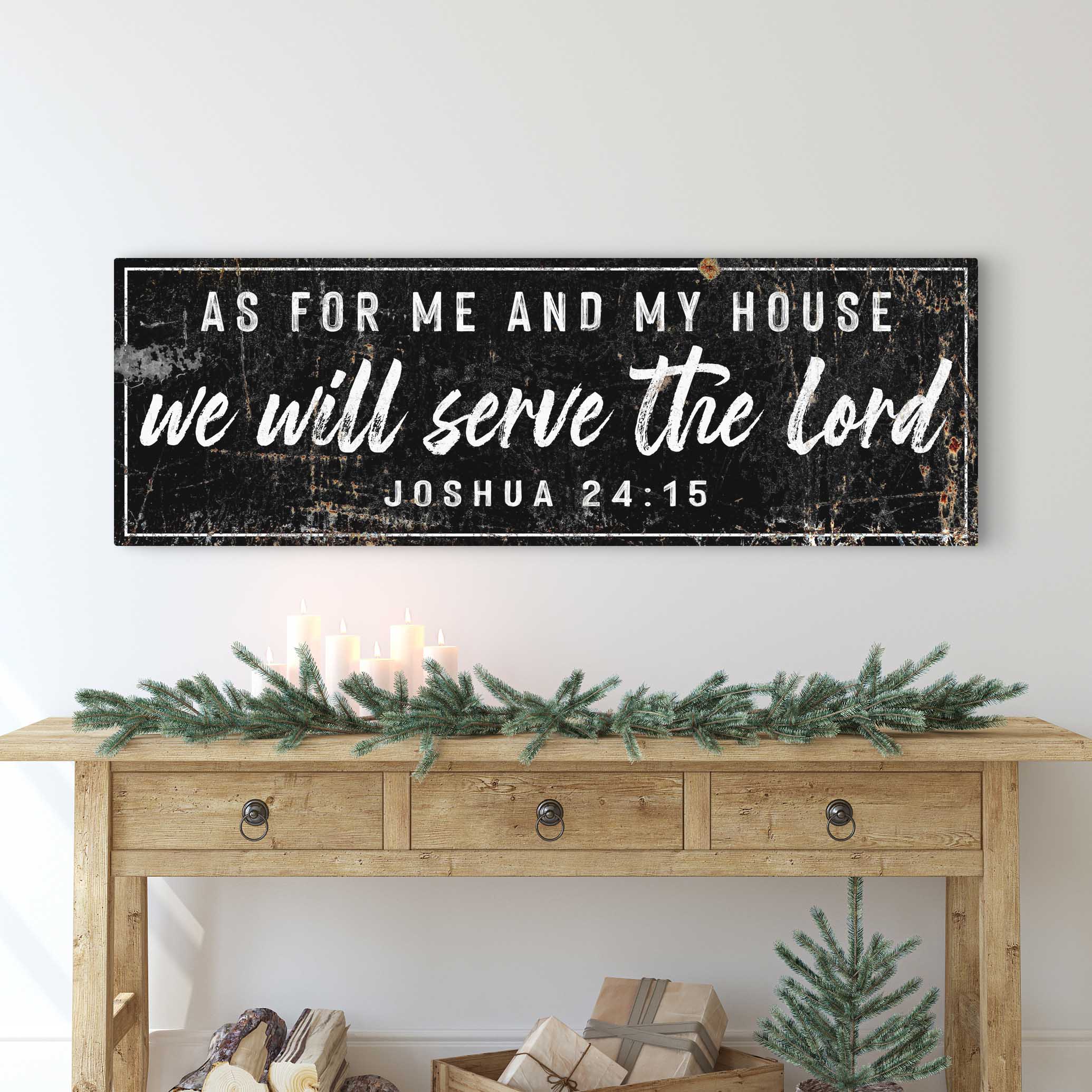 Joshua 24:15 - We Will Serve The Lord Sign VI on sale at MyriadMart