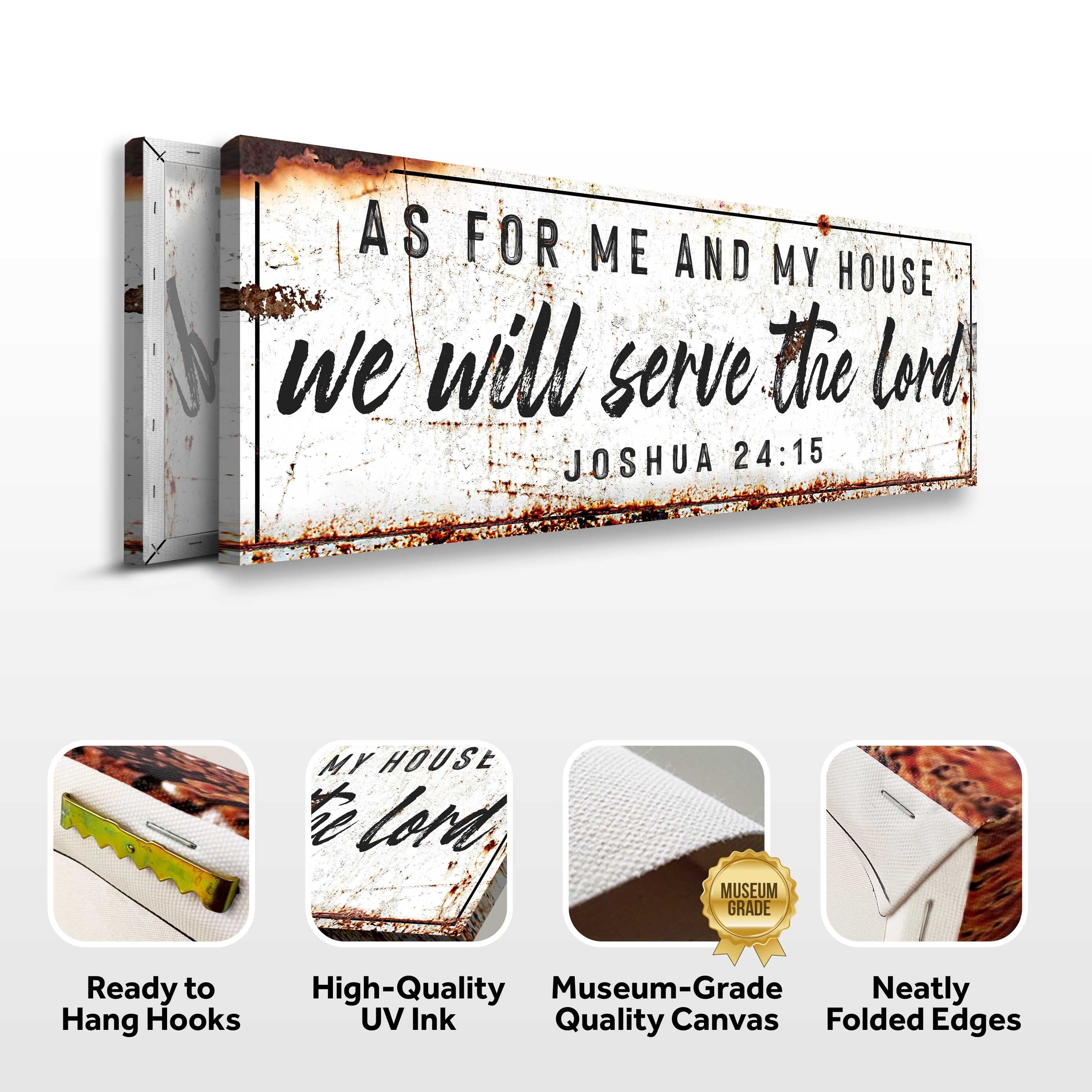 Joshua 24:15 - We Will Serve The Lord Rustic Sign on sale at MyriadMart