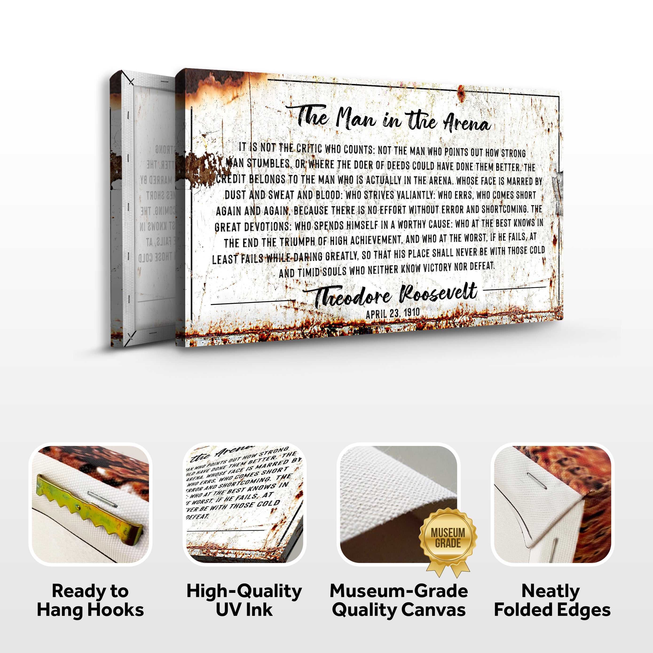 The Man In The Arena Sign III on sale at MyriadMart