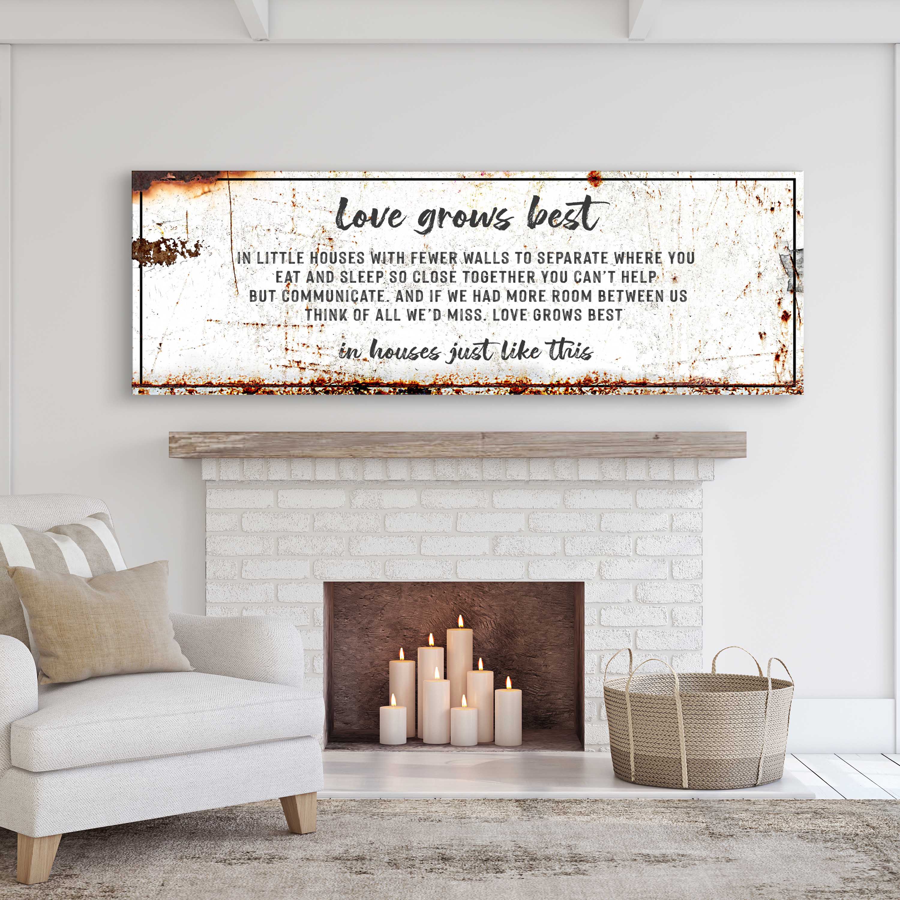 Love Grows Best In Little Houses Sign II on sale at MyriadMart