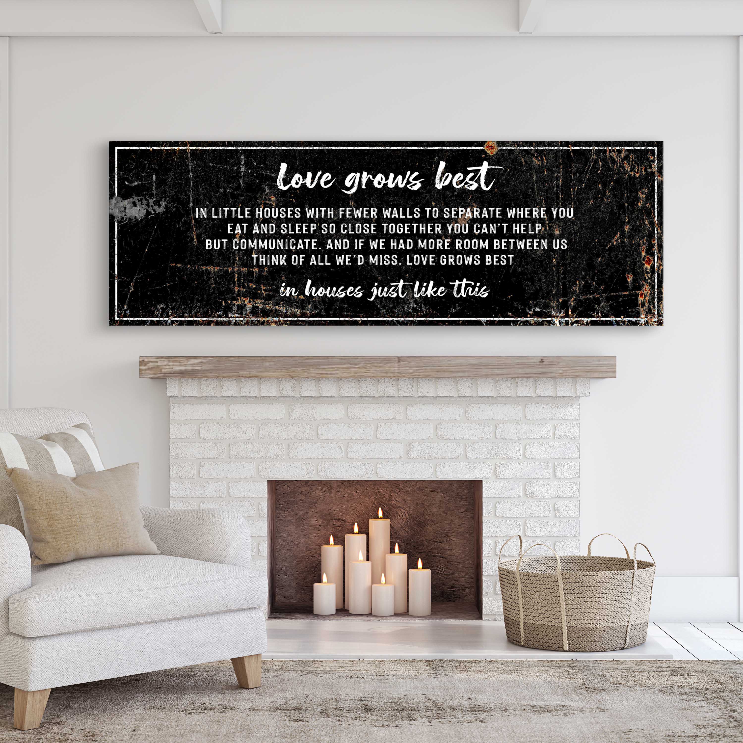 Love Grows Best In Little Houses Sign II on sale at MyriadMart