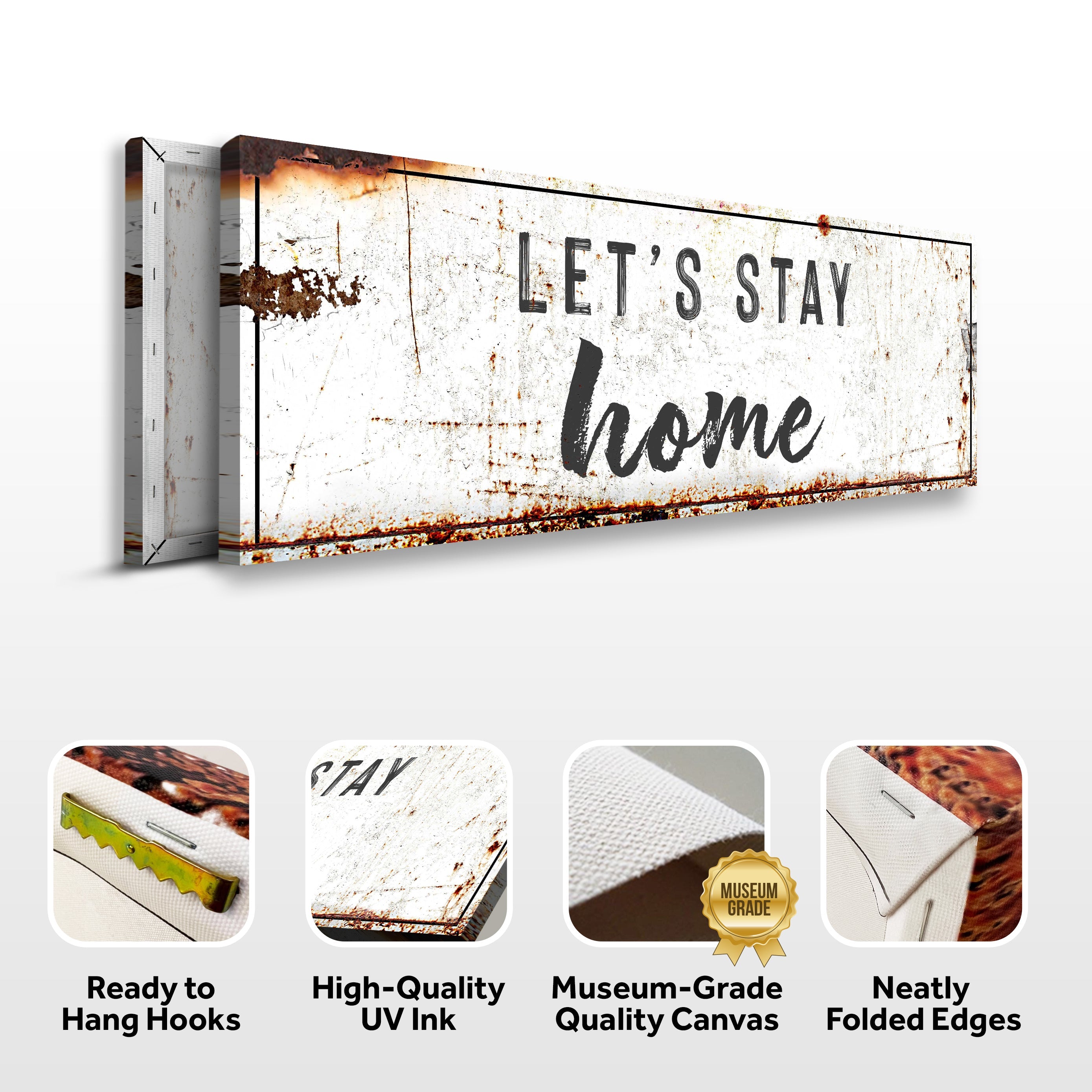 Let's Stay Home Sign on sale at MyriadMart