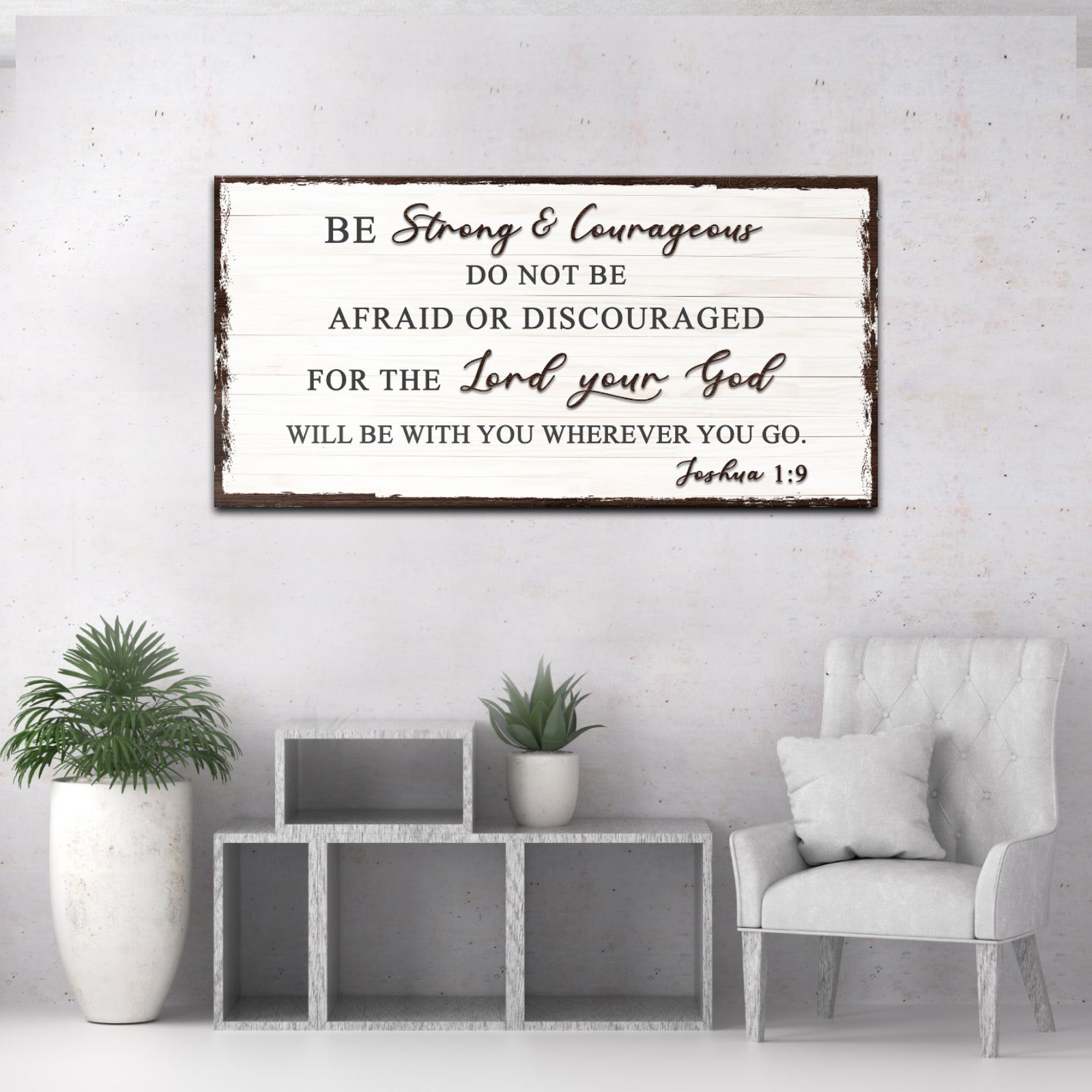 Joshua 1:9 - Do Not Be Afraid Sign on sale at MyriadMart
