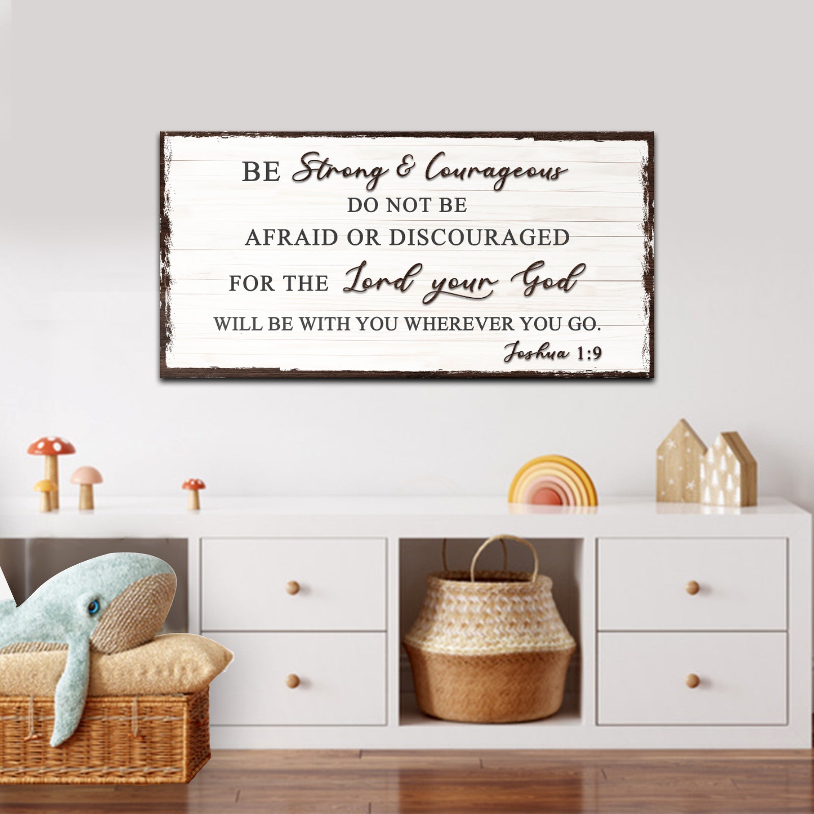 Joshua 1:9 - Do Not Be Afraid Sign on sale at MyriadMart