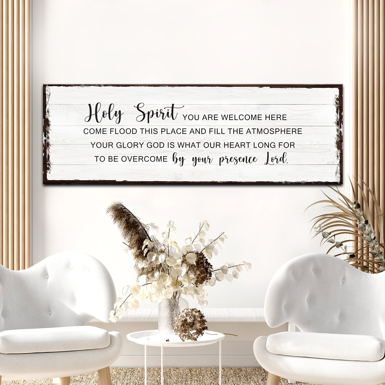 Holy Spirit Rustic Sign on sale at MyriadMart