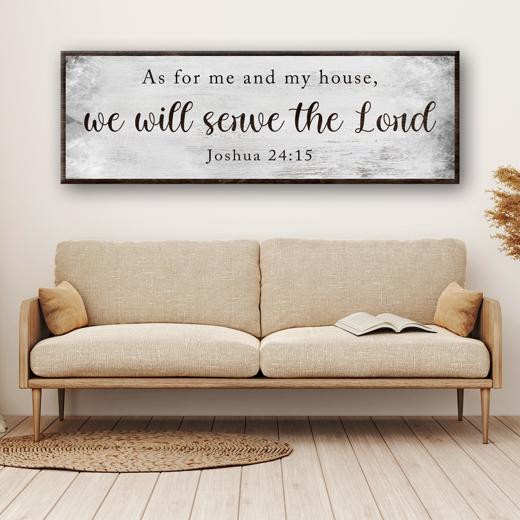 Joshua 24:15 - We Will Serve The Lord Sign II on sale at MyriadMart