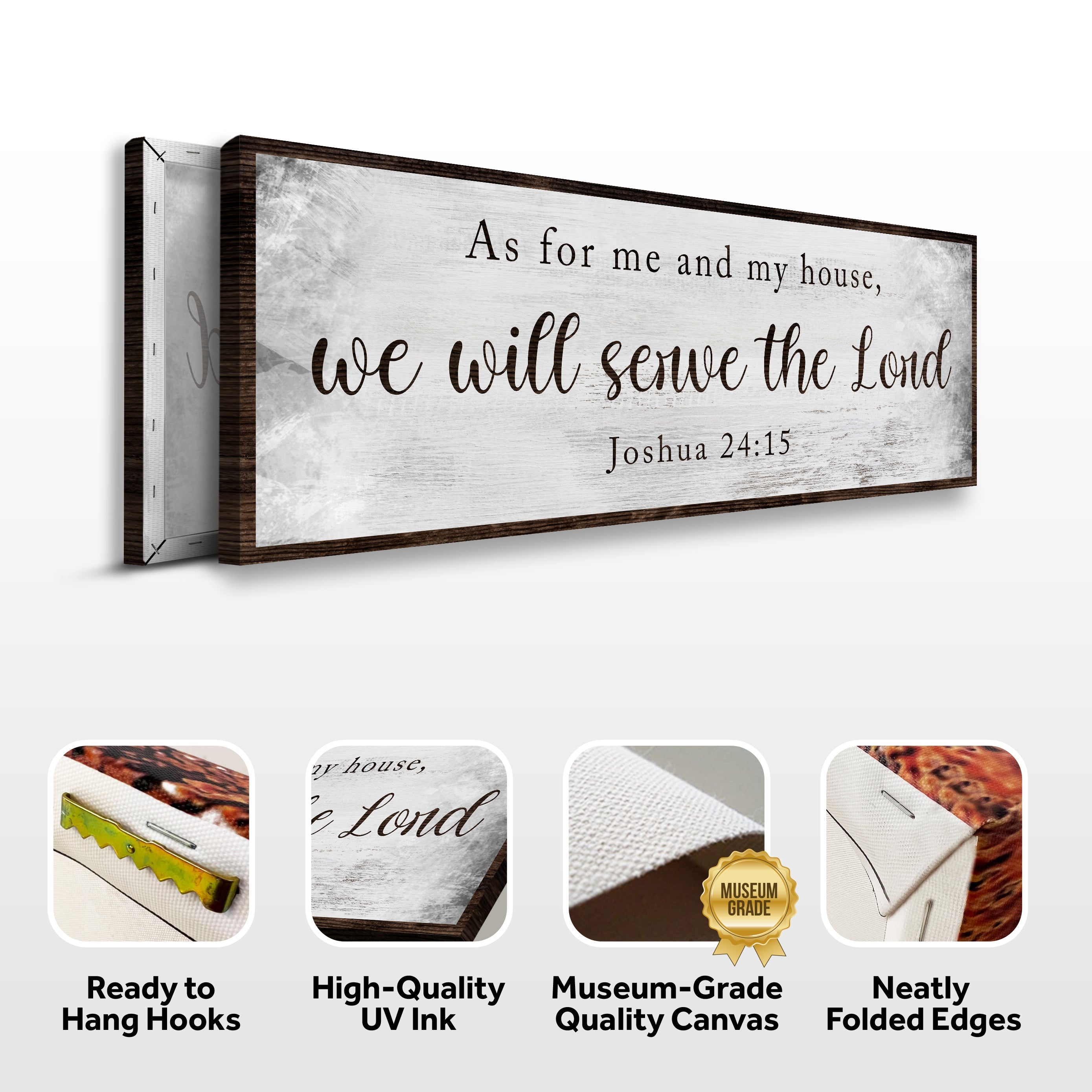 Joshua 24:15 - We Will Serve The Lord Sign II on sale at MyriadMart