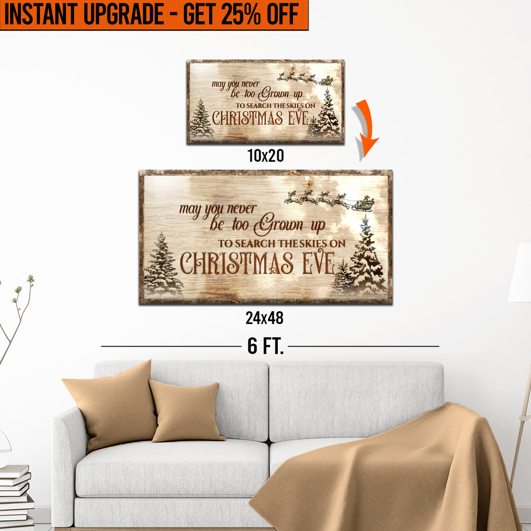 Upgrade Your 20x10 Inches 'Christmas Eve Farmhouse' Style 2 Canvas To 48x24 Inches on sale at MyriadMart