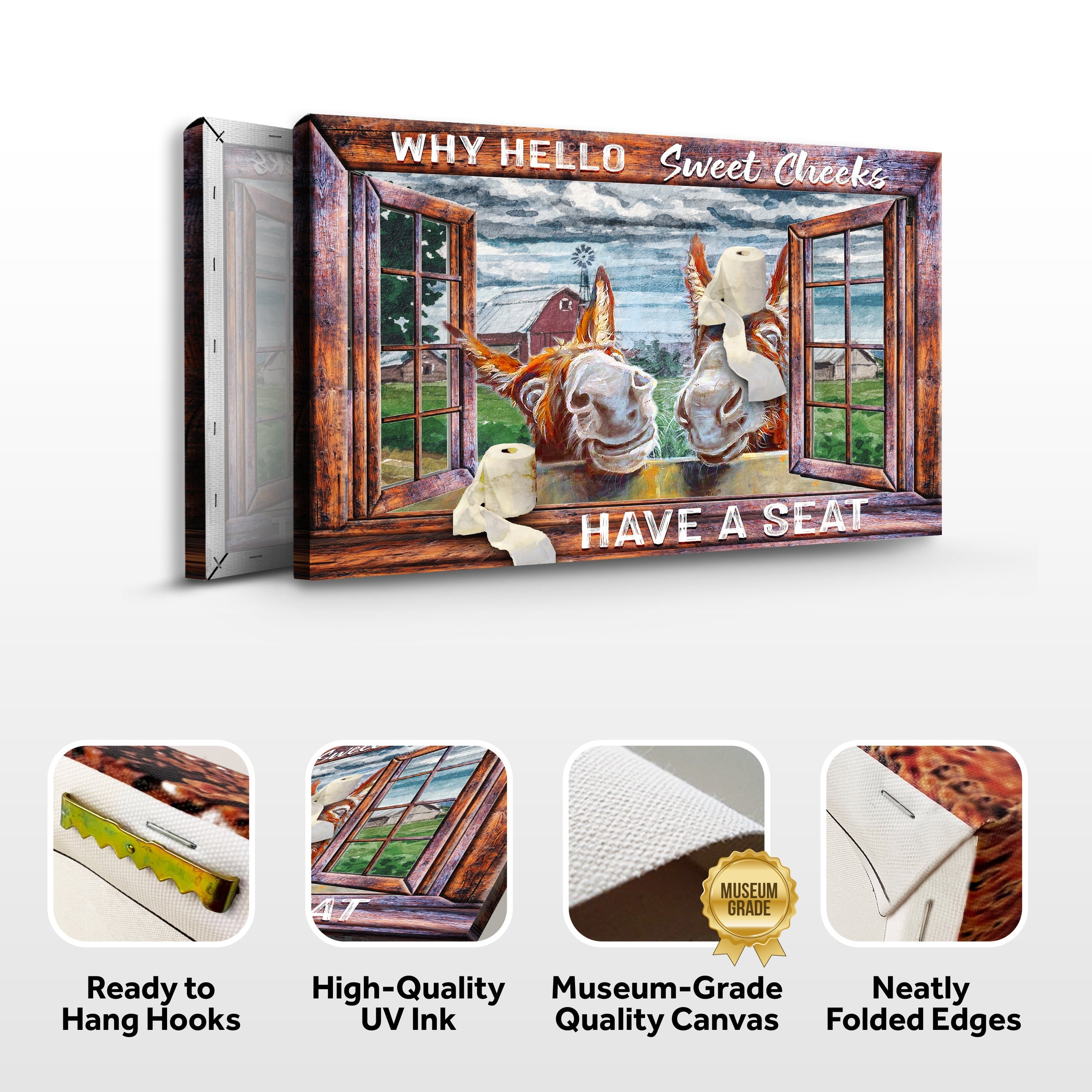 Have A Seat Sweet Cheeks Bathroom Sign II on sale at MyriadMart