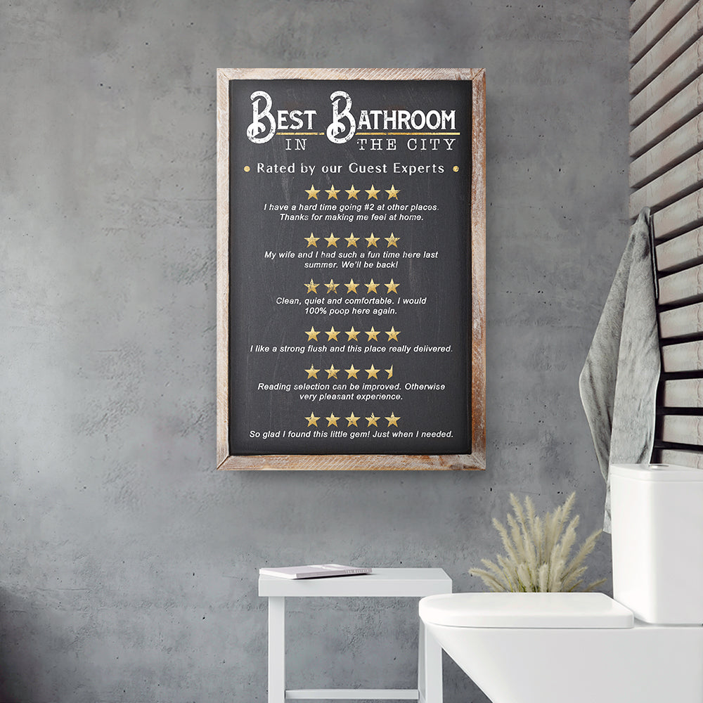 Best Bathroom In The City Sign II on sale at MyriadMart