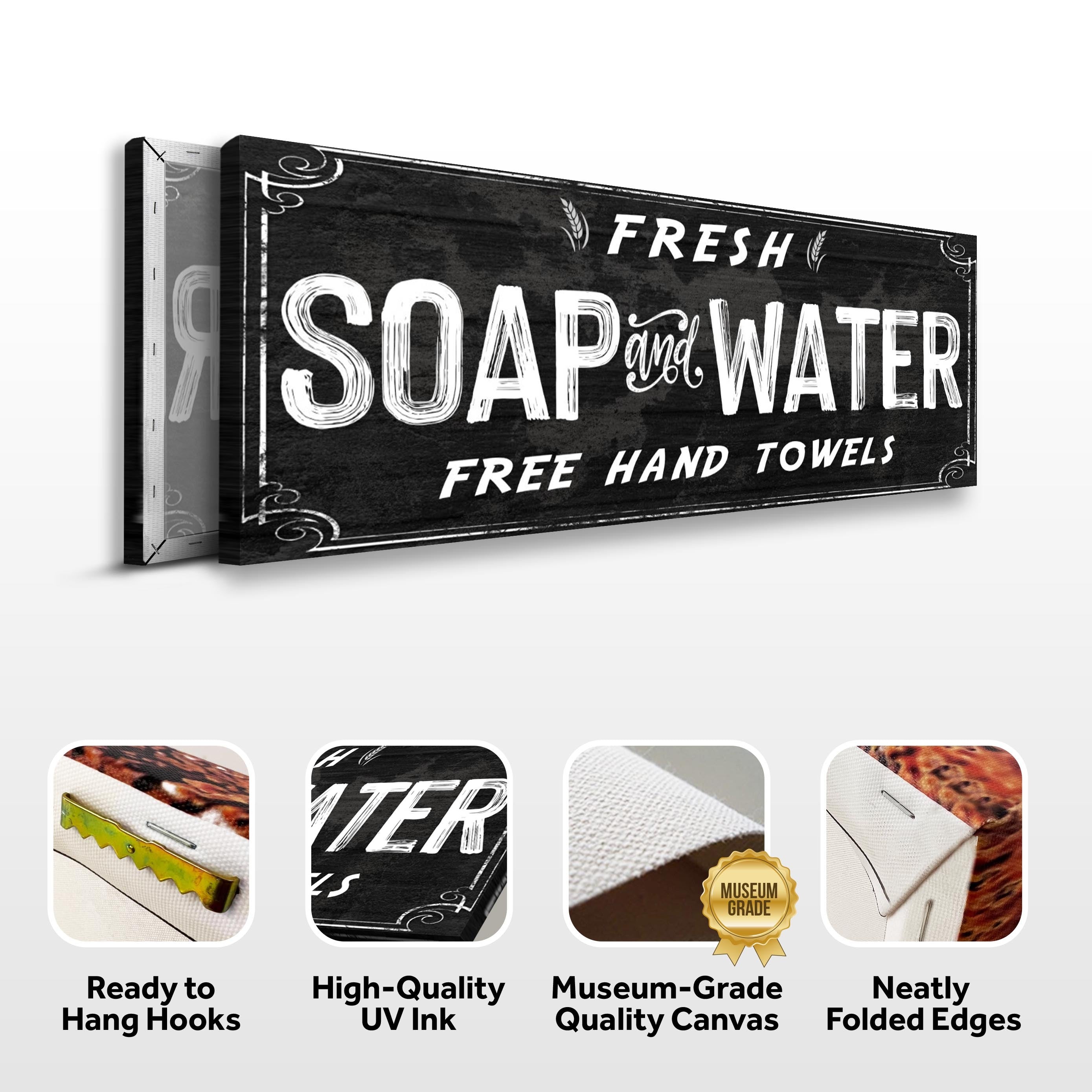 Fresh Soap And Water Bathroom Sign on sale at MyriadMart