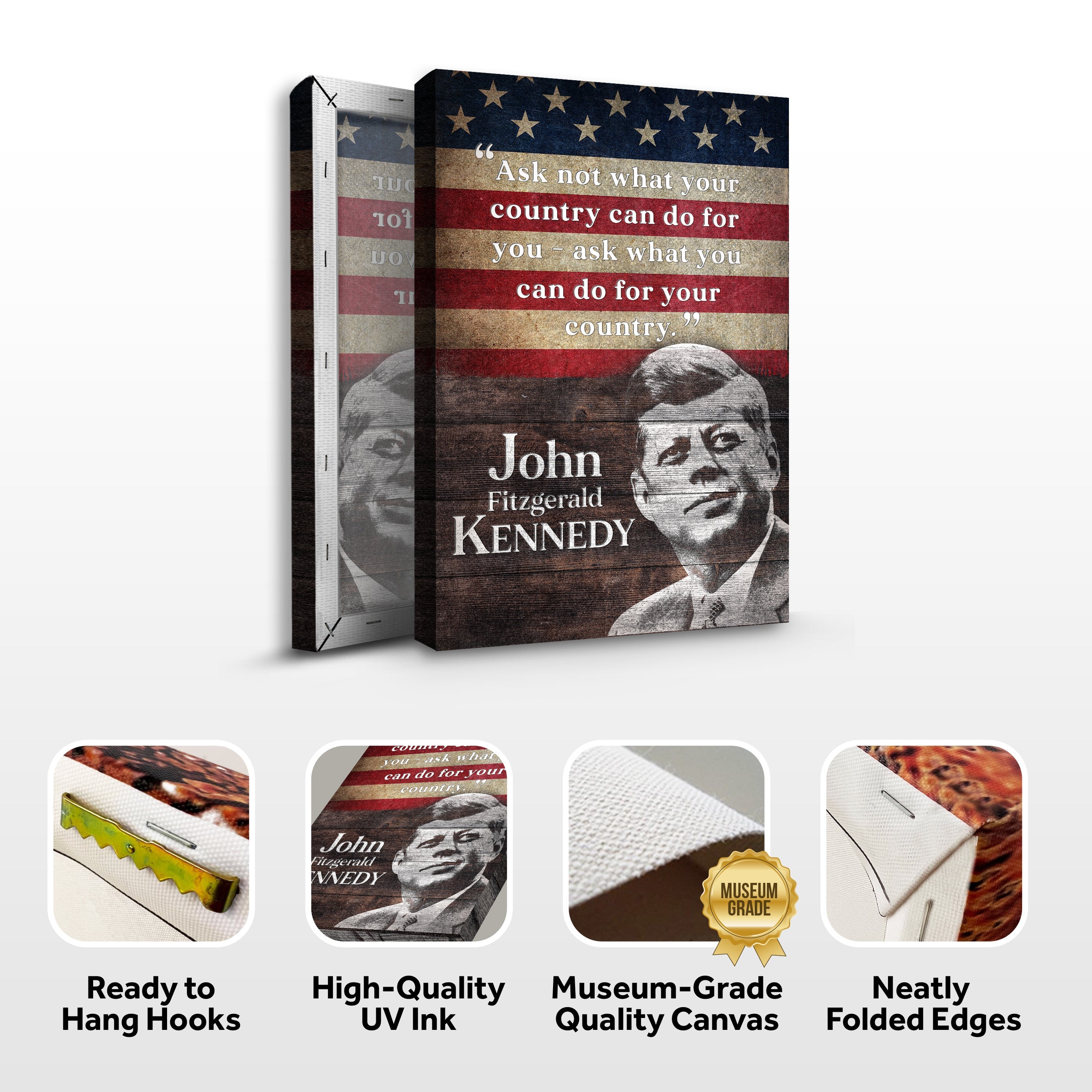 John F. Kennedy Inaugural Address Sign on sale at MyriadMart