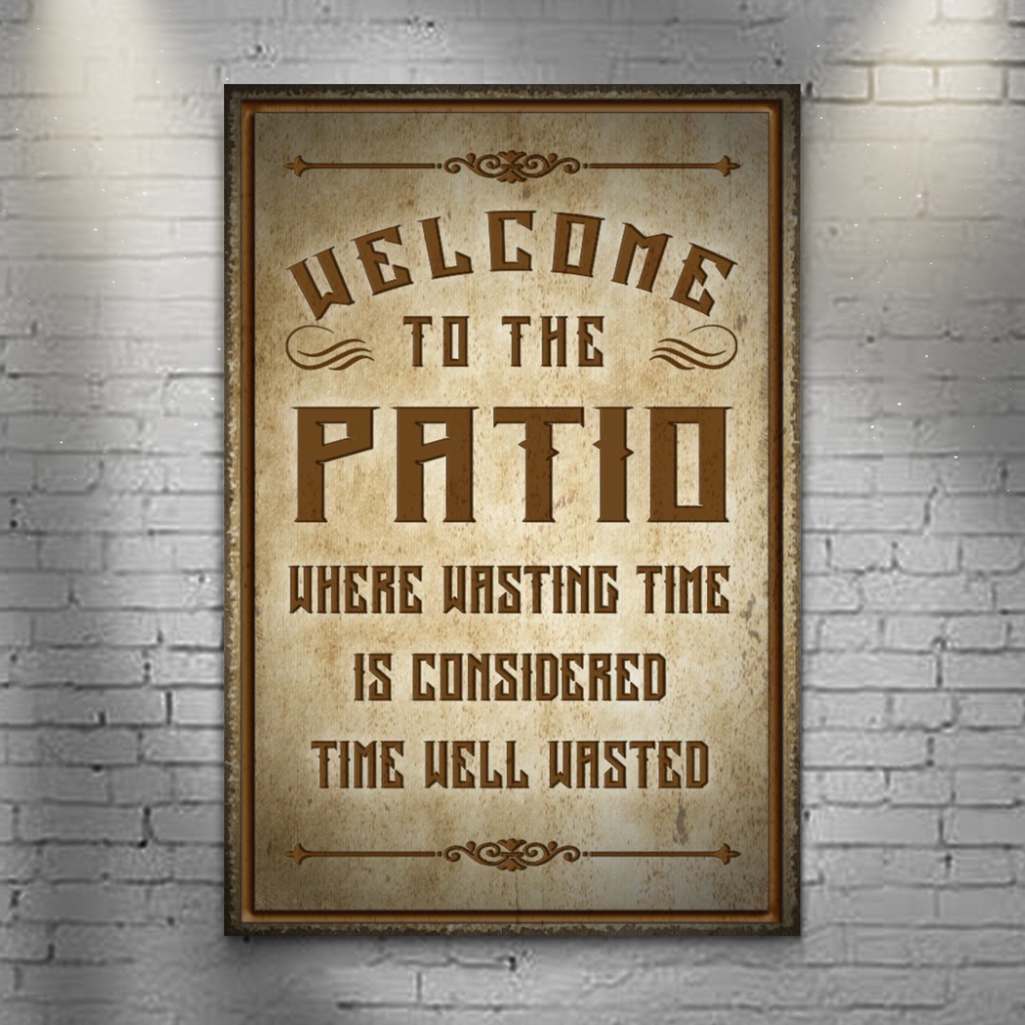 Welcome To The Patio Sign II on sale at MyriadMart