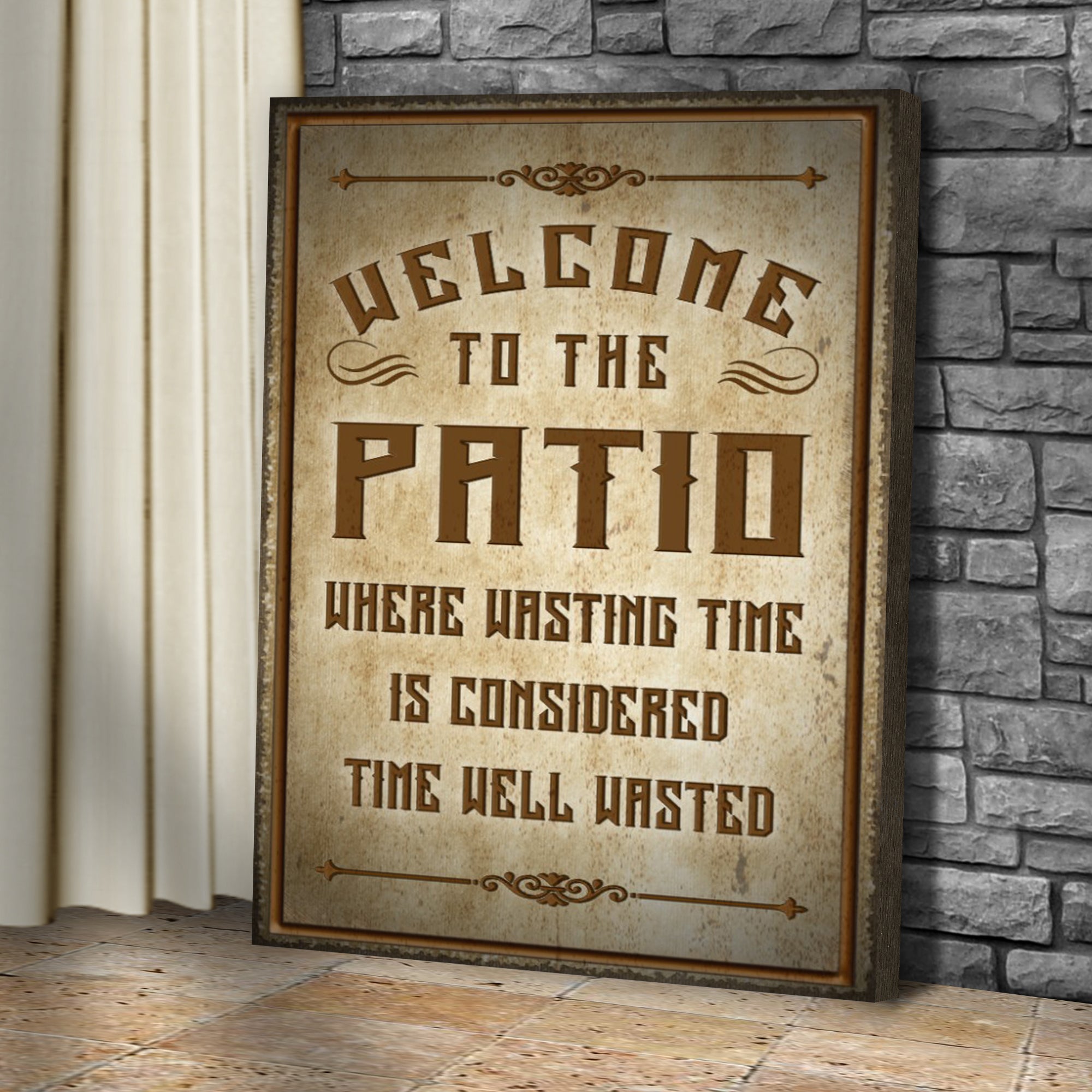 Welcome To The Patio Sign II on sale at MyriadMart
