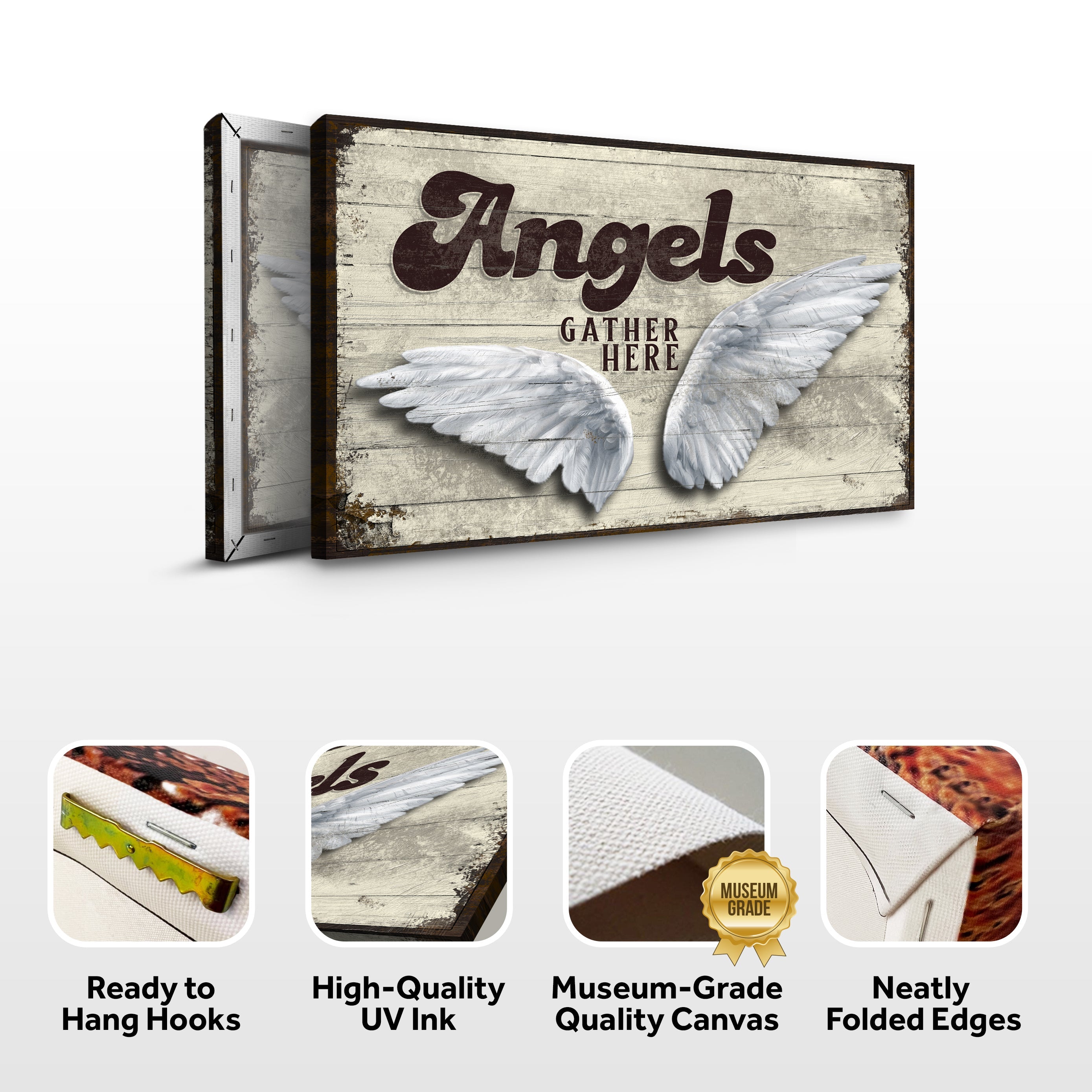Angels Gather Here Sign II on sale at MyriadMart