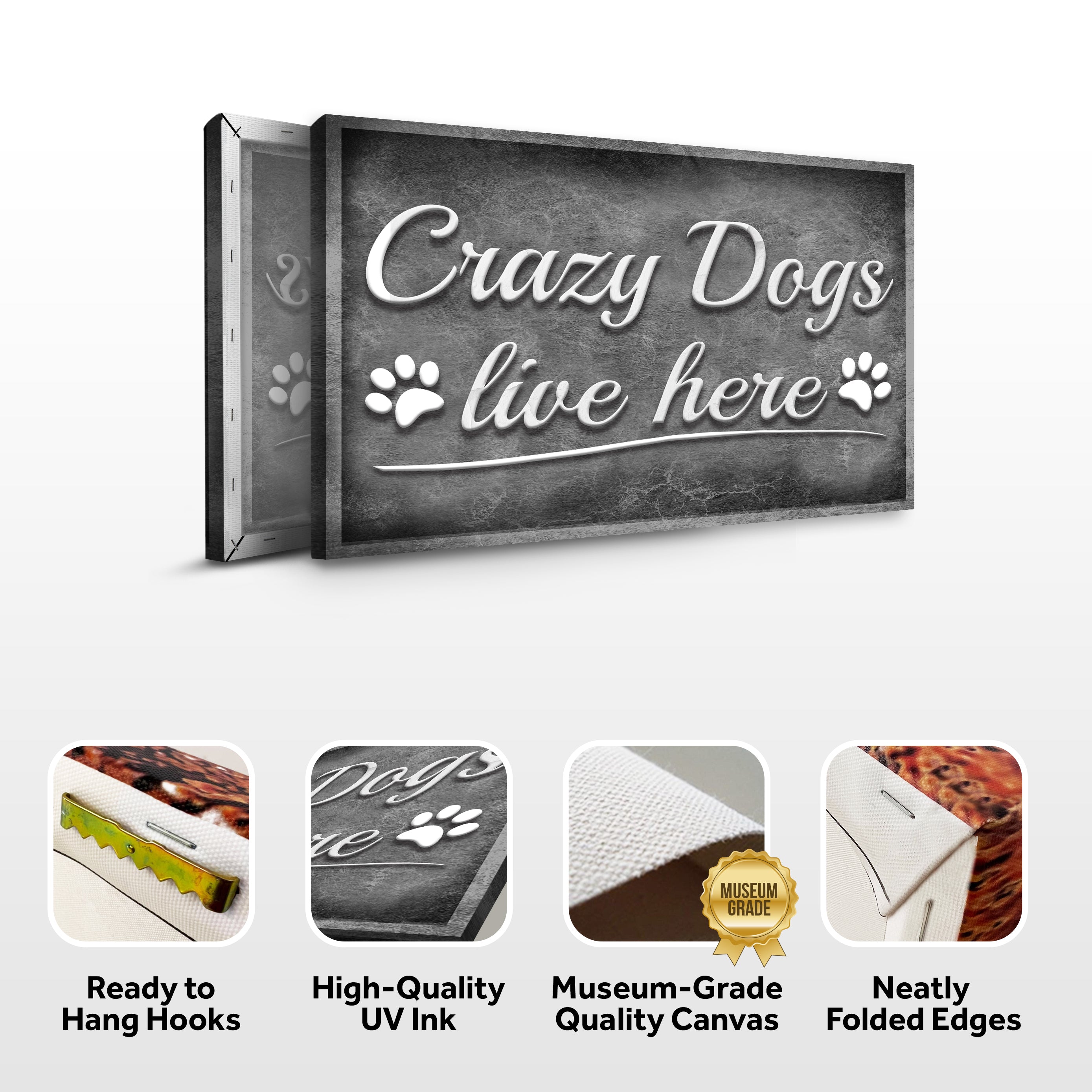 Crazy Dogs Live Here Sign II on sale at MyriadMart