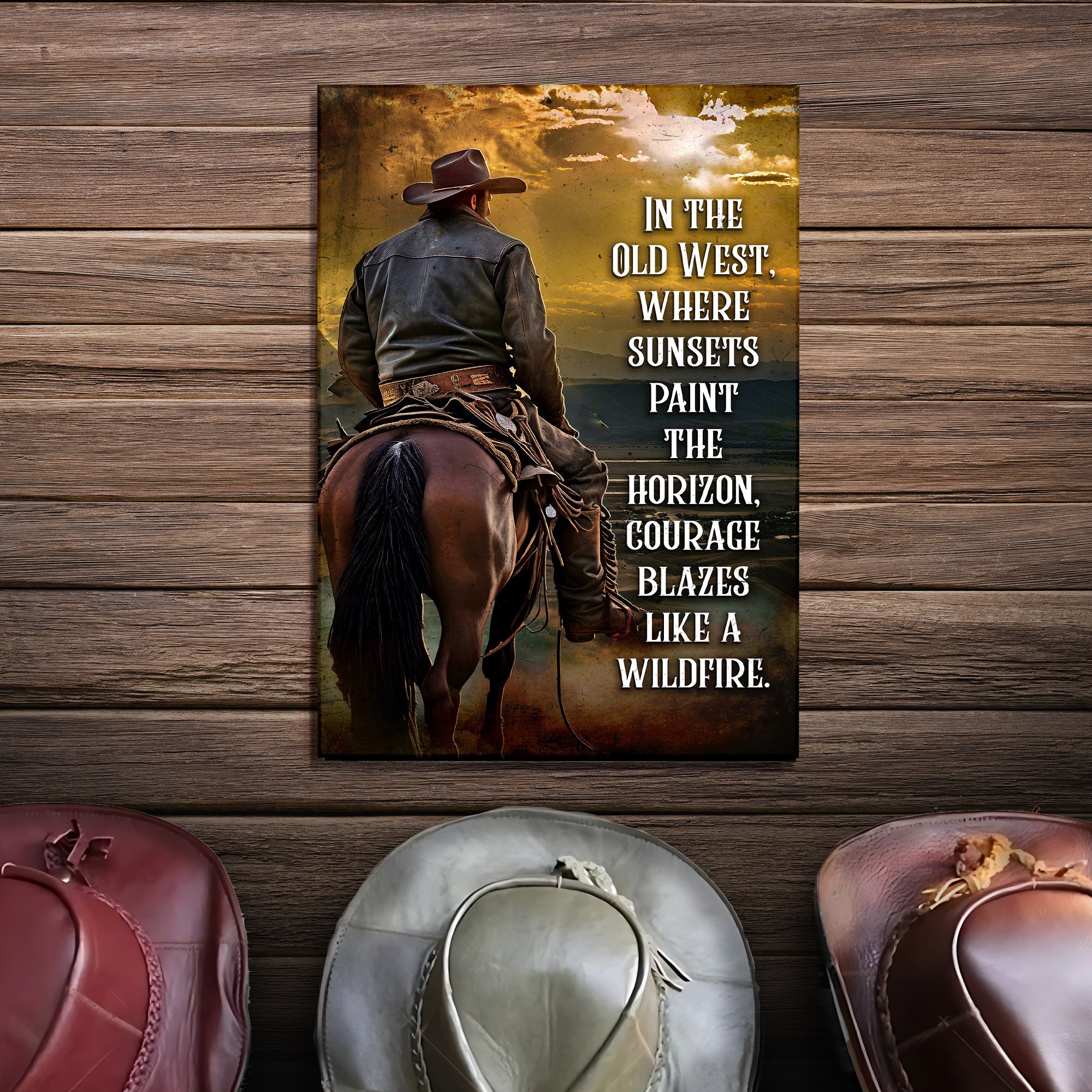 Like A Wildfire In The Old West Sign on sale at MyriadMart