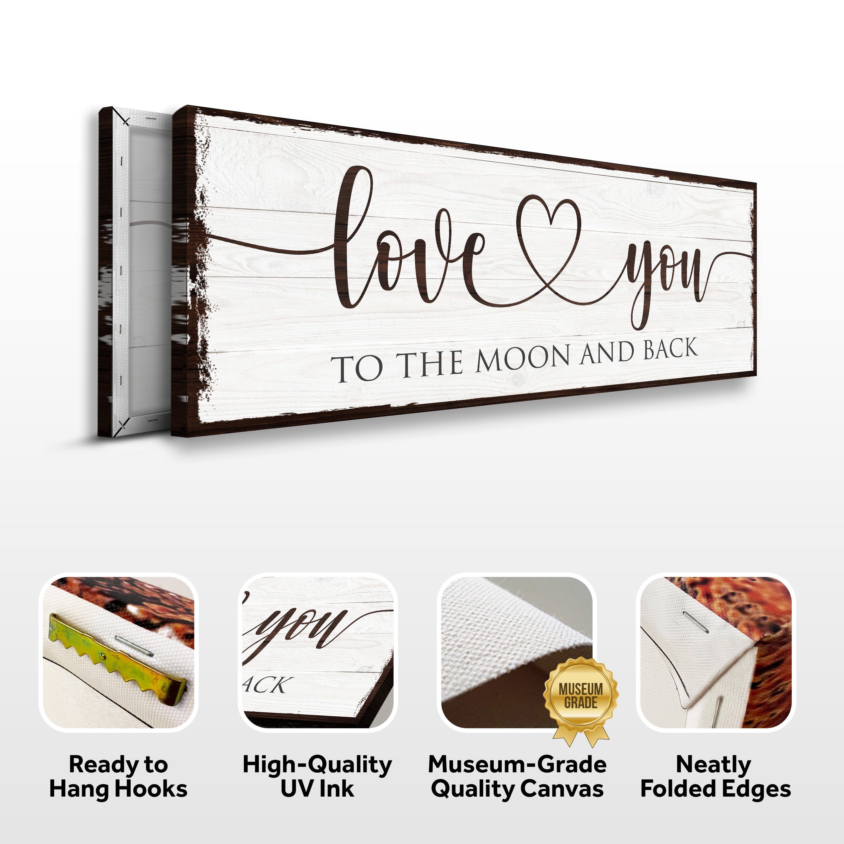 Love You To The Moon And Back Sign on sale at MyriadMart