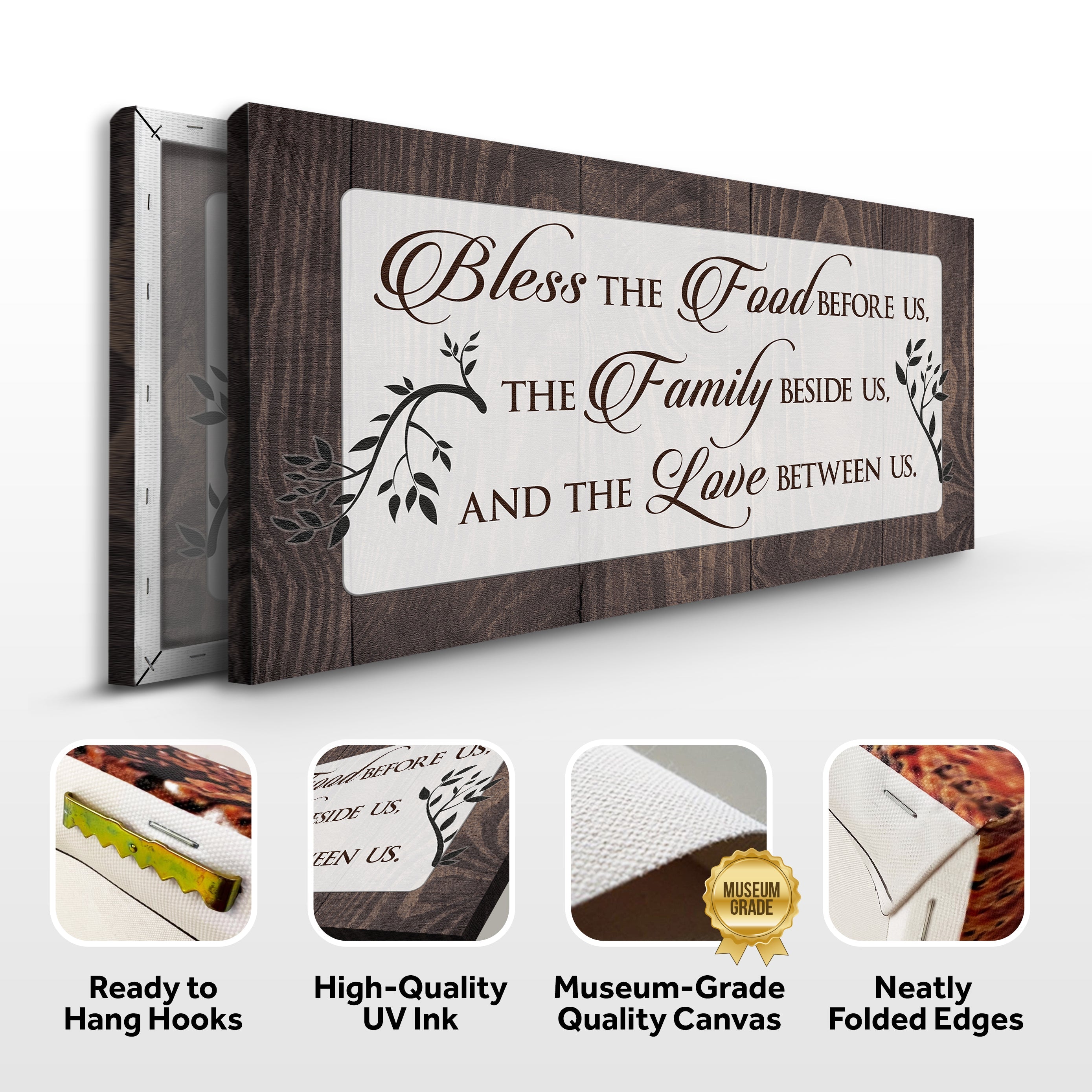 Bless The Food Before Us And The Love Between Us Sign IV on sale at MyriadMart