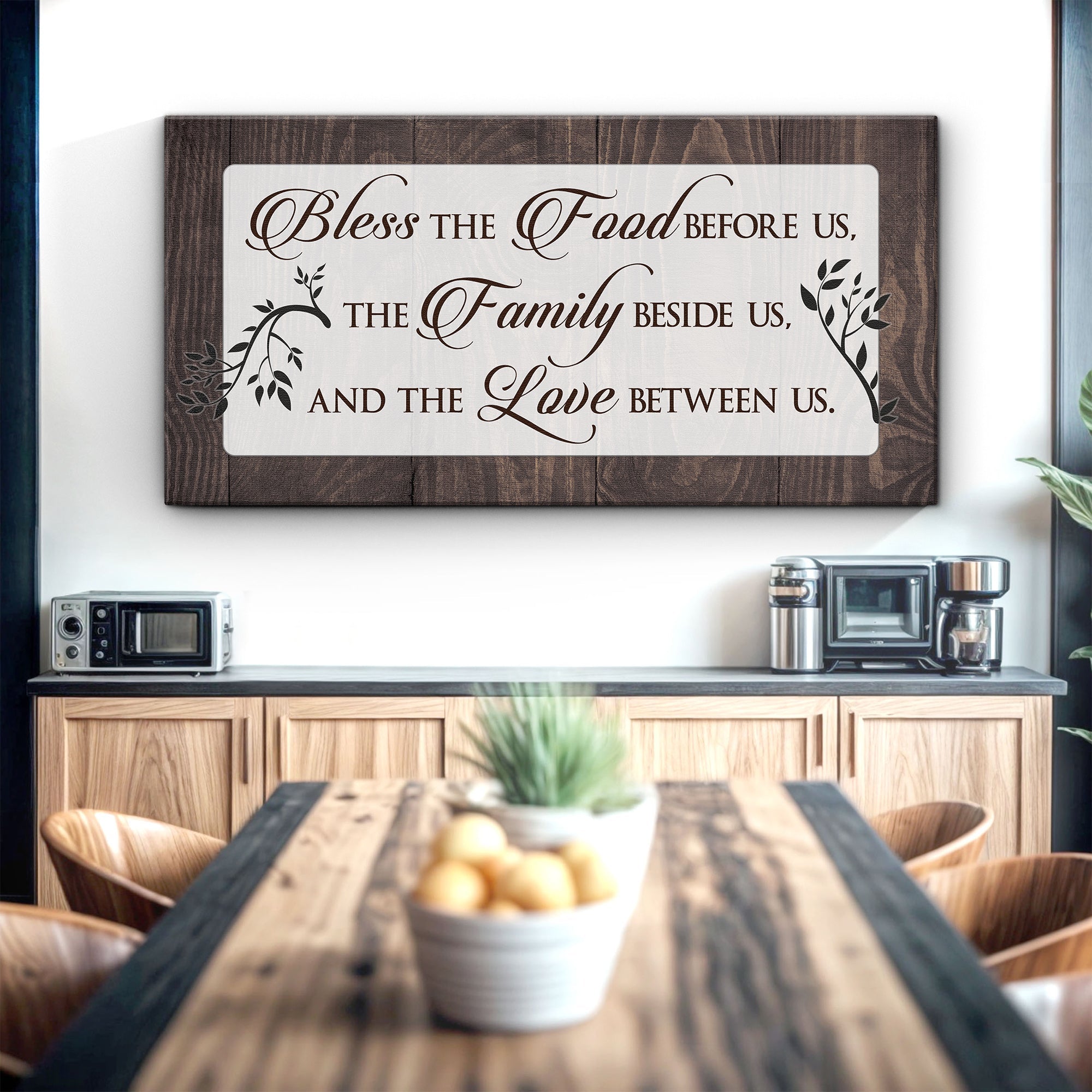 Bless The Food Before Us And The Love Between Us Sign IV on sale at MyriadMart