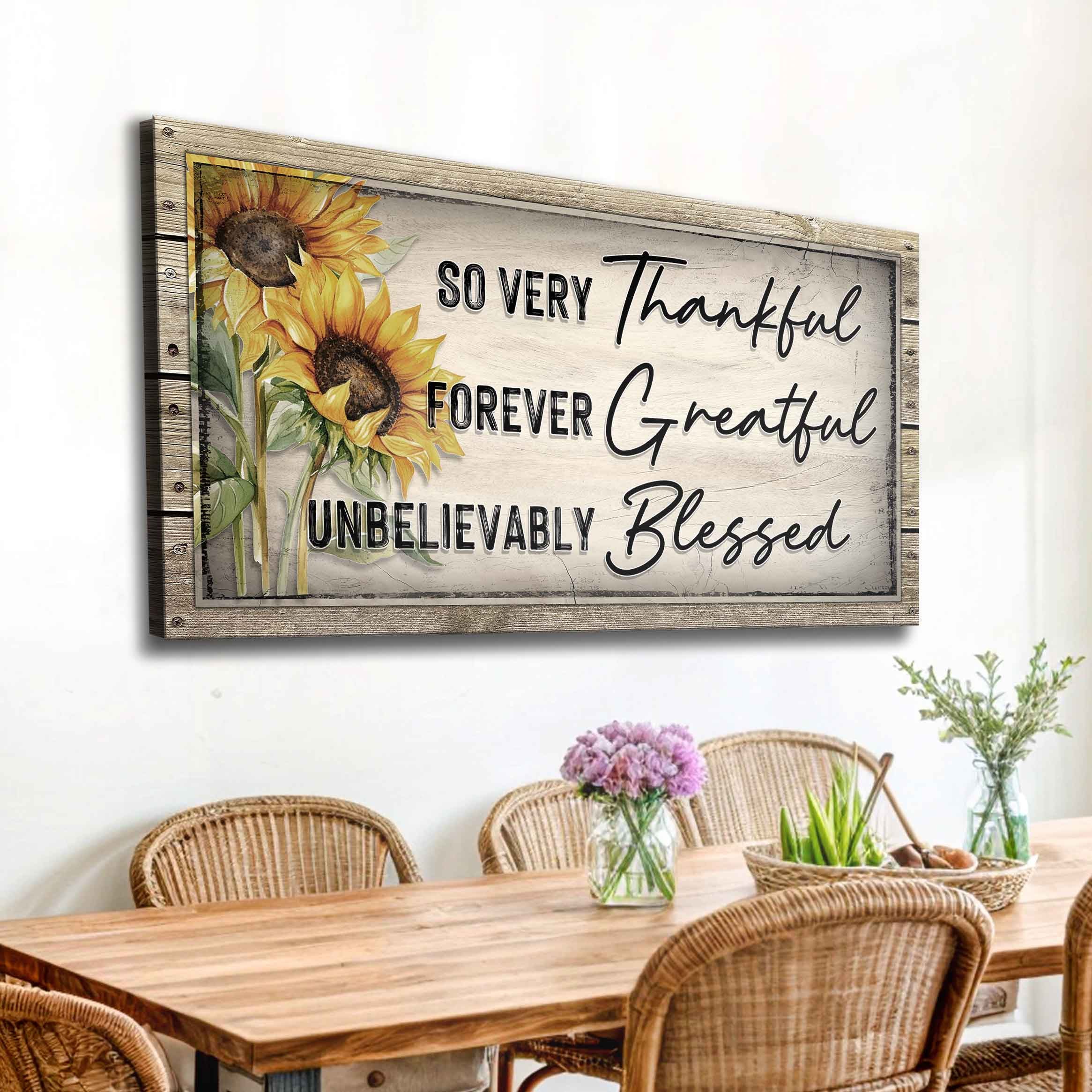 Grateful Thankful Blessed Family Sign II on sale at MyriadMart