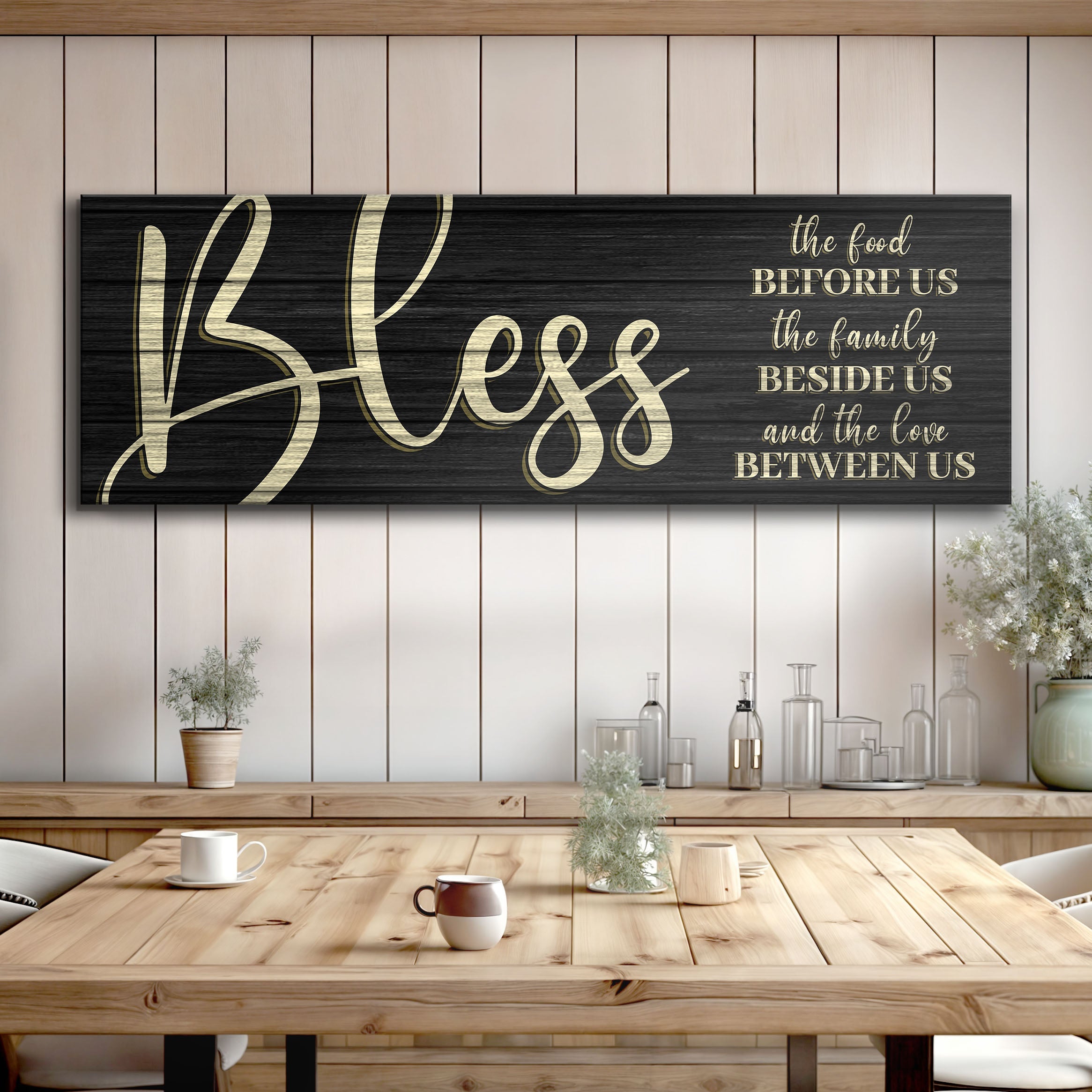 Bless The Food Before Us And The Love Between Us Sign VI on sale at MyriadMart