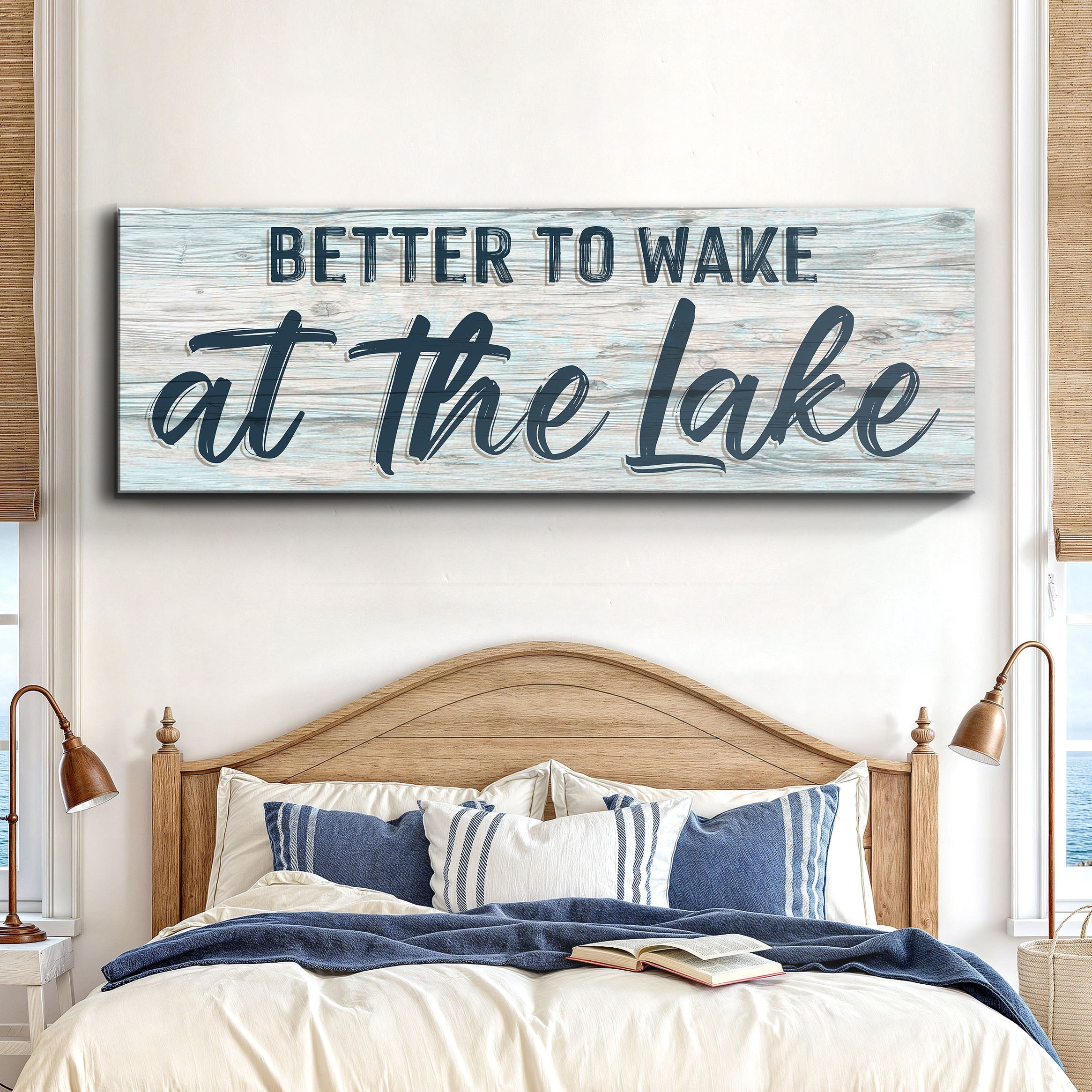Better To Wake At The Lake Sign III on sale at MyriadMart