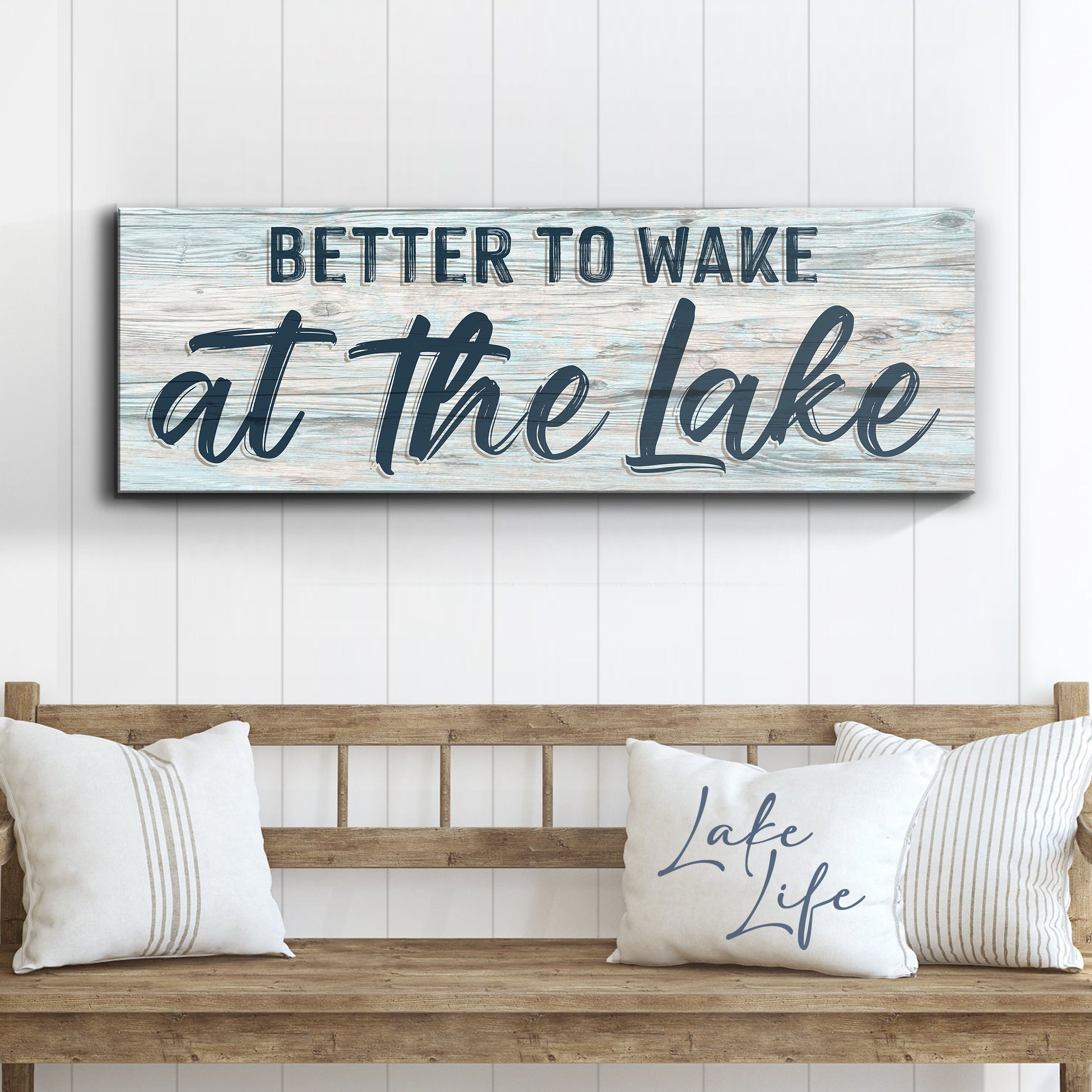 Better To Wake At The Lake Sign III on sale at MyriadMart