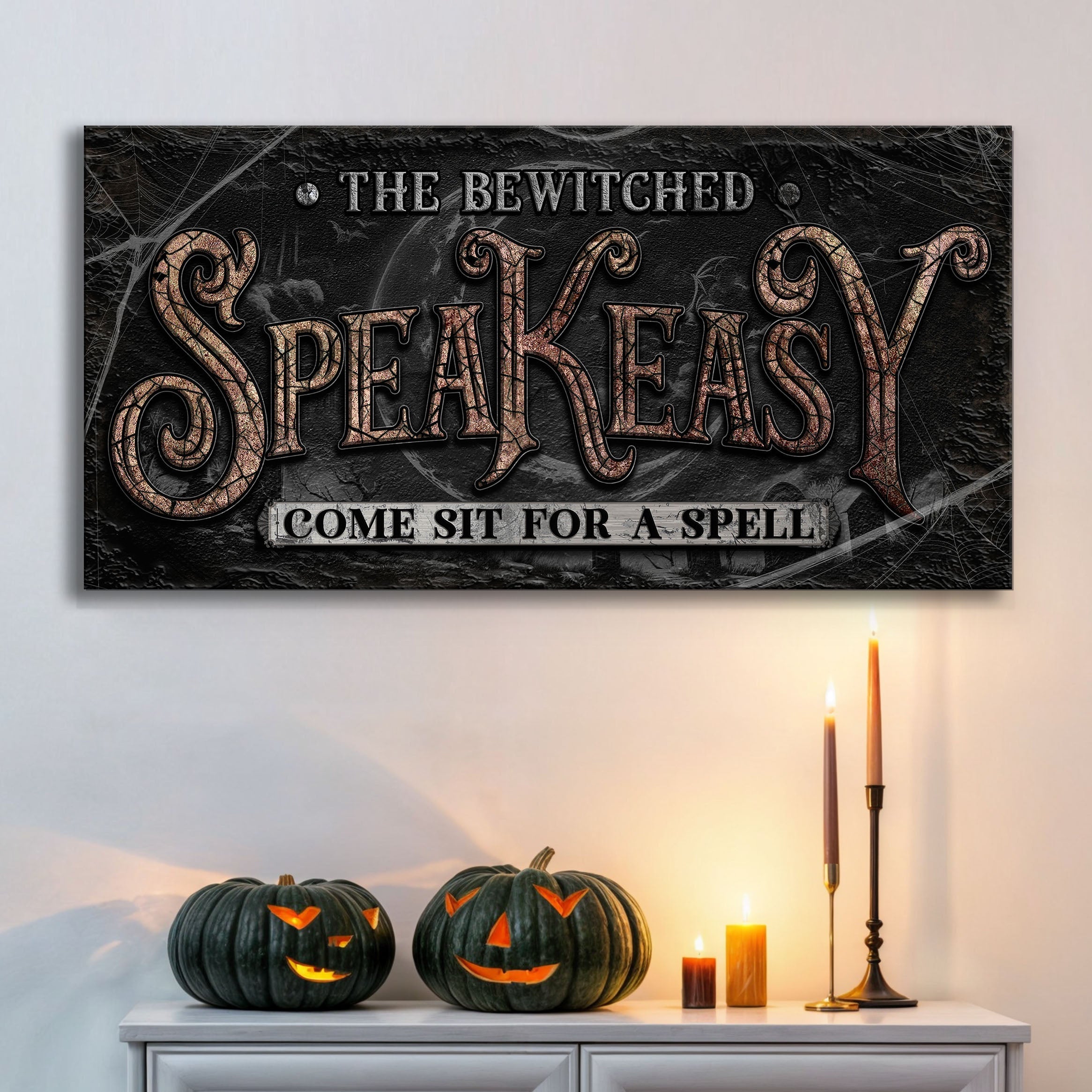 The Bewitched Speakeasy Bar Halloween Sign II on sale at MyriadMart
