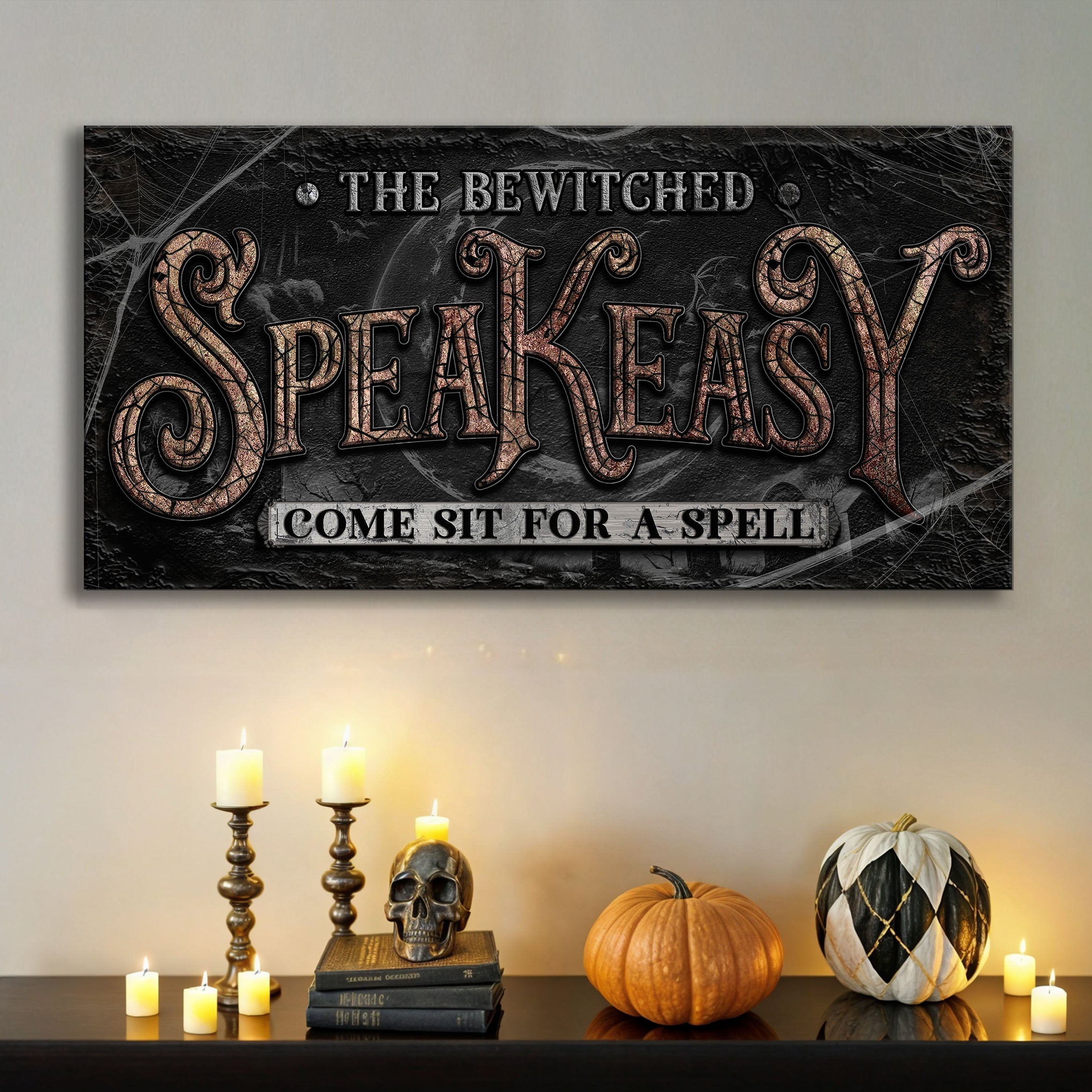 The Bewitched Speakeasy Bar Halloween Sign II on sale at MyriadMart