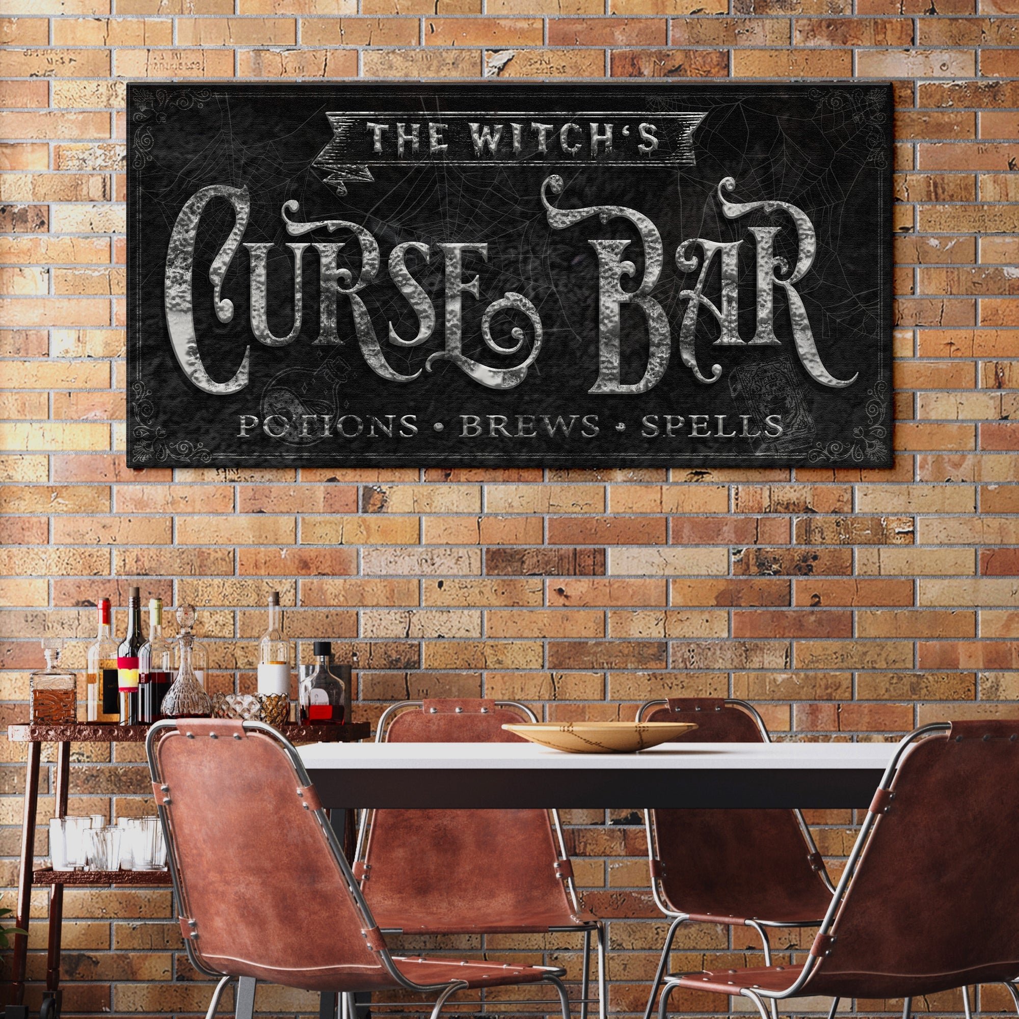 The Witch's Curse Bar Halloween Sign II on sale at MyriadMart