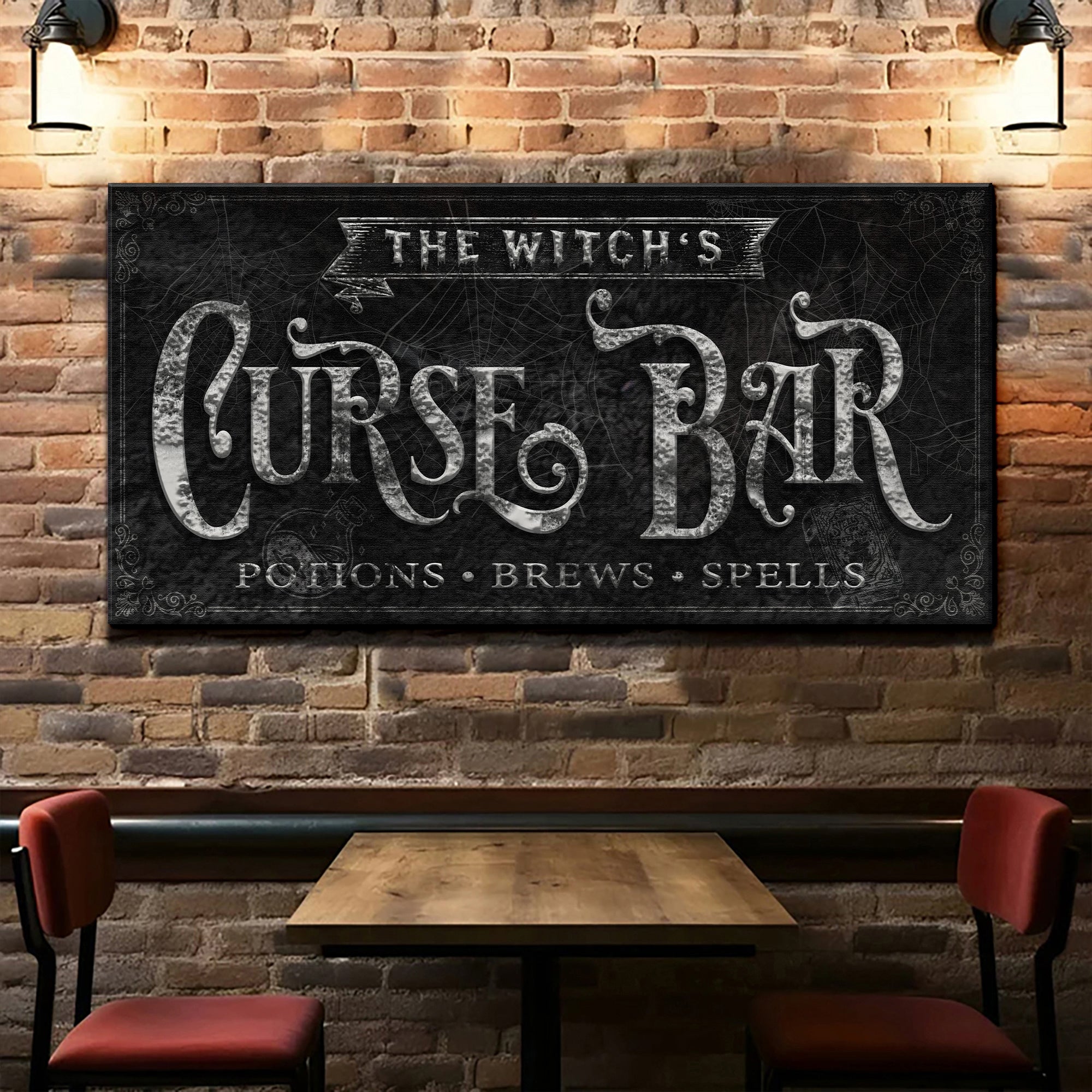 The Witch's Curse Bar Halloween Sign II on sale at MyriadMart